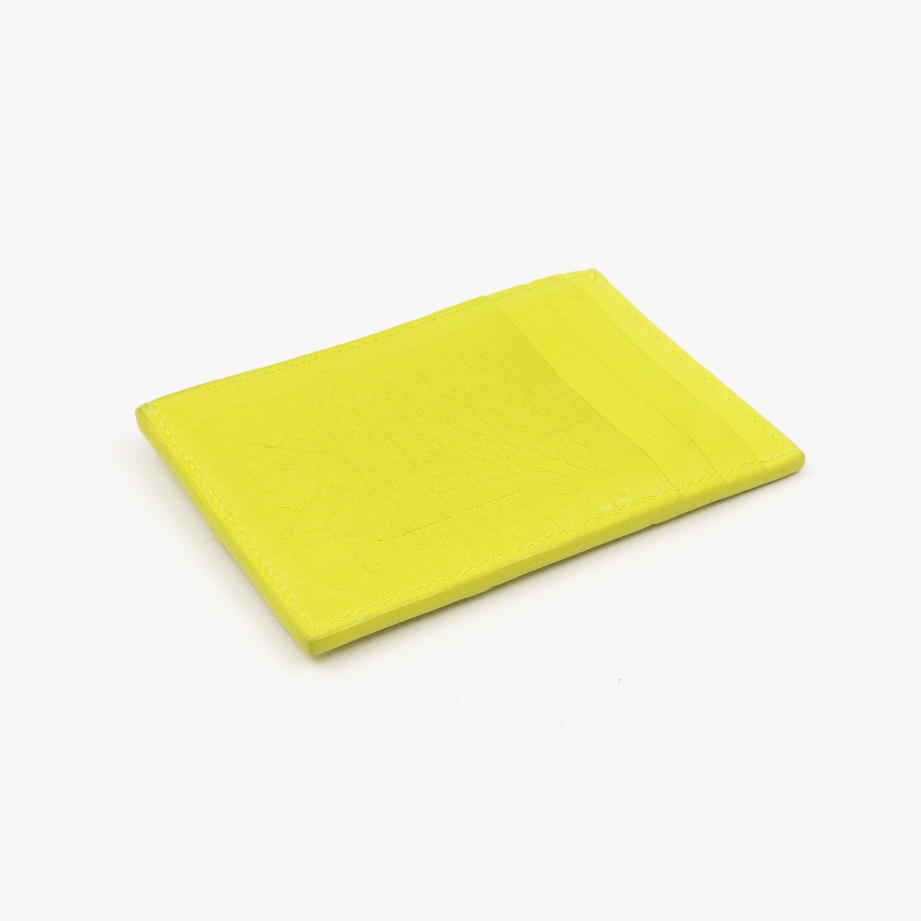 Cassette Credit Card Case Sherbet Intrecciato Leather
