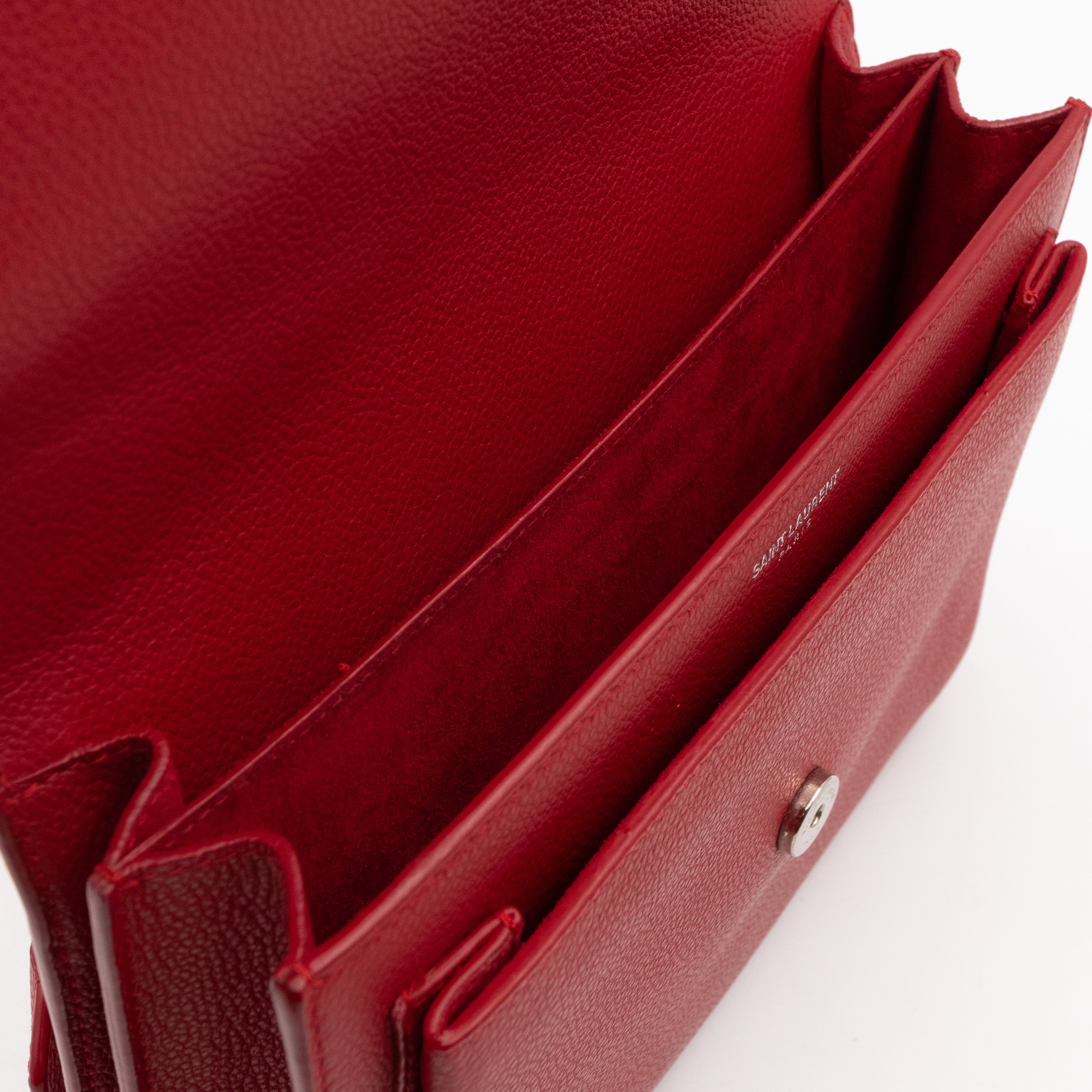 Sunset Medium Red Grained Leather
