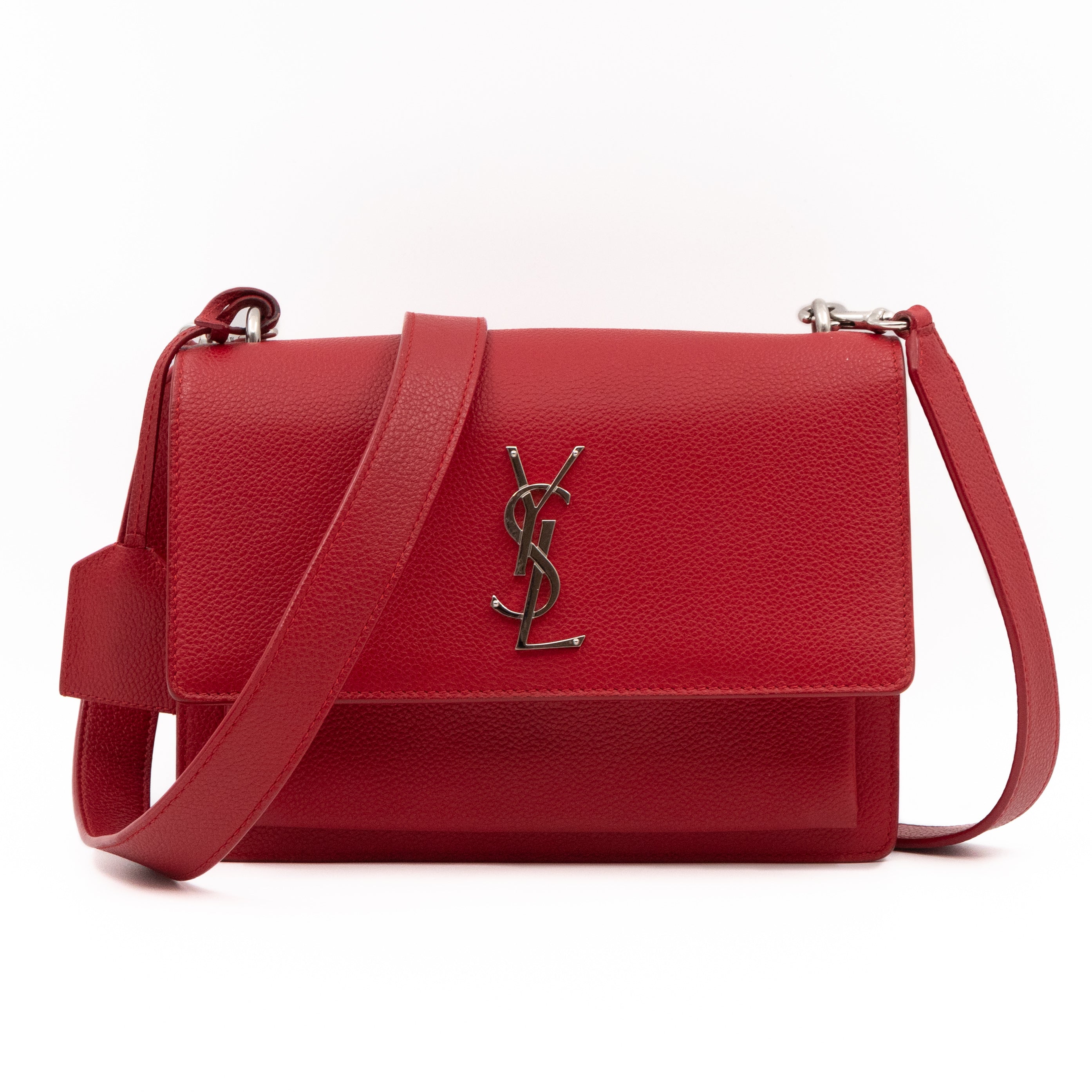 Sunset Medium Red Grained Leather