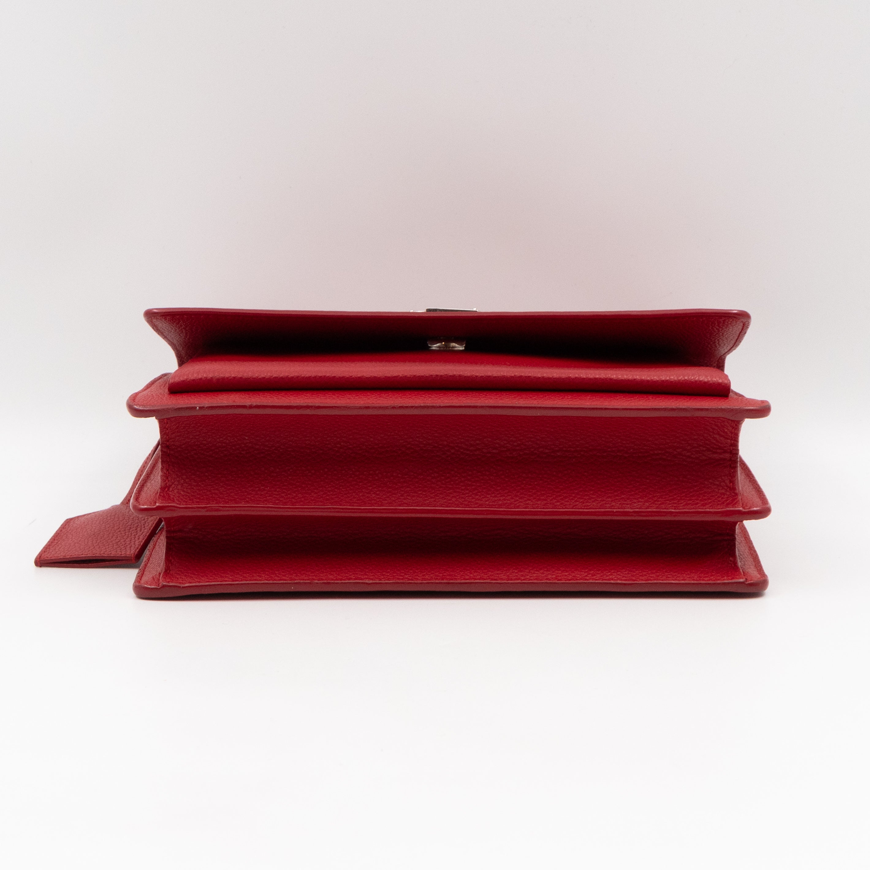 Sunset Medium Red Grained Leather