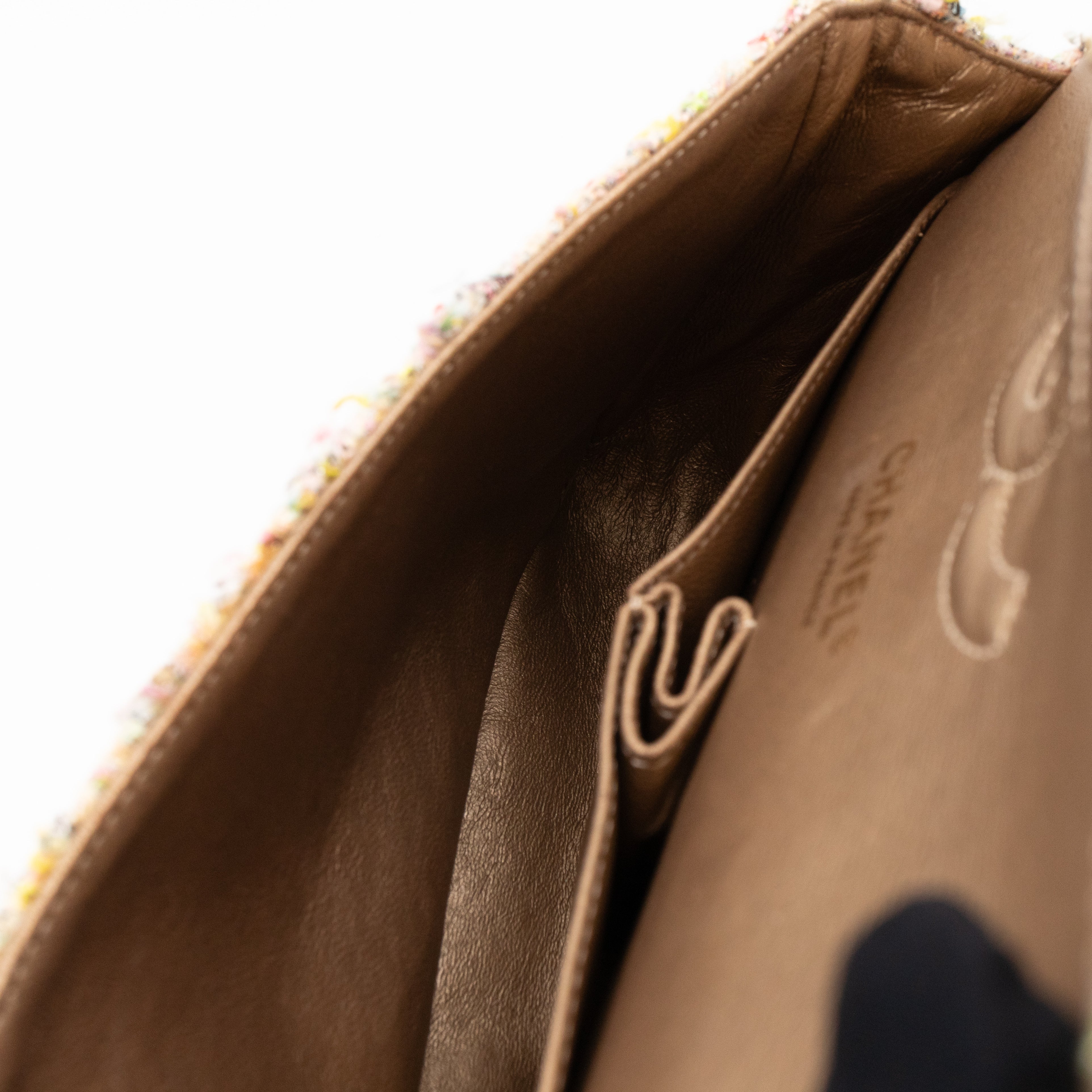 Gardens Charms 2.55 Reissue Flap Bag Multicolor Beige Tweed