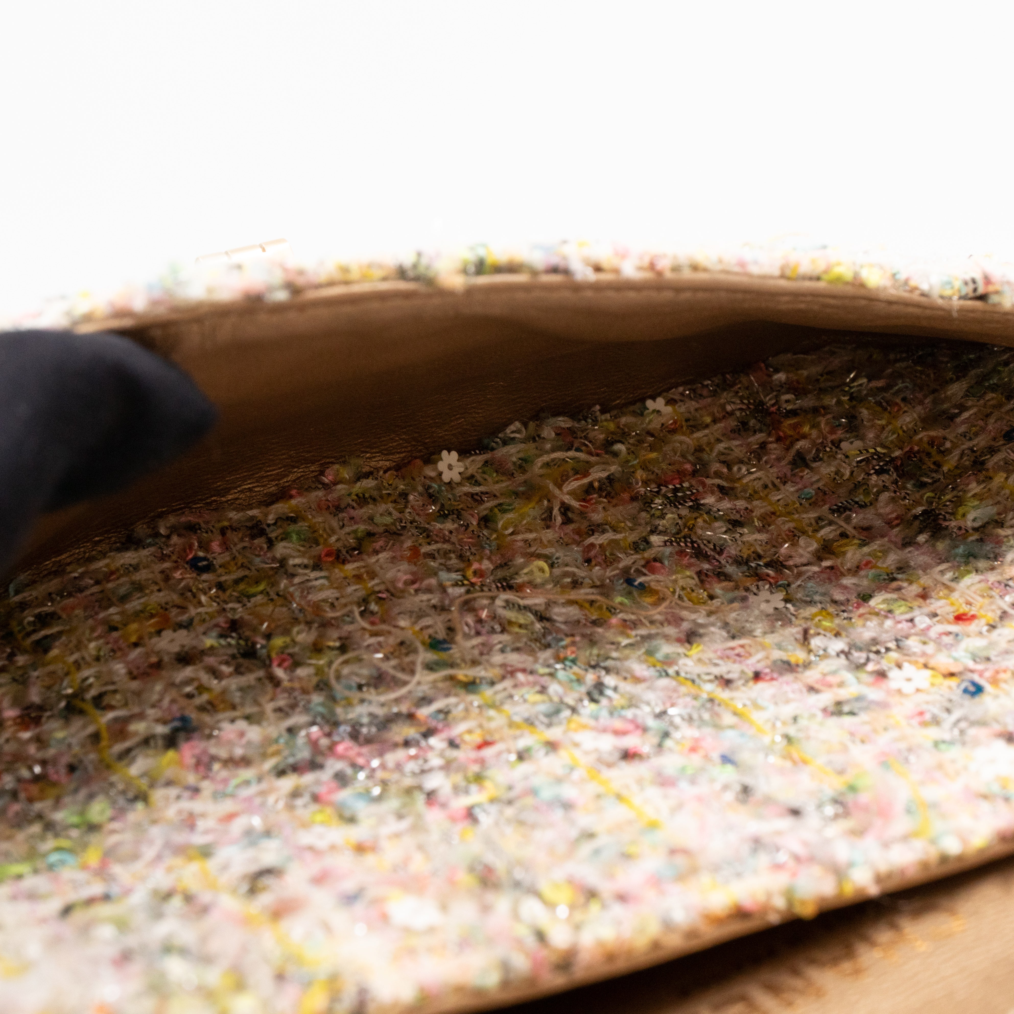 Gardens Charms 2.55 Reissue Flap Bag Multicolor Beige Tweed