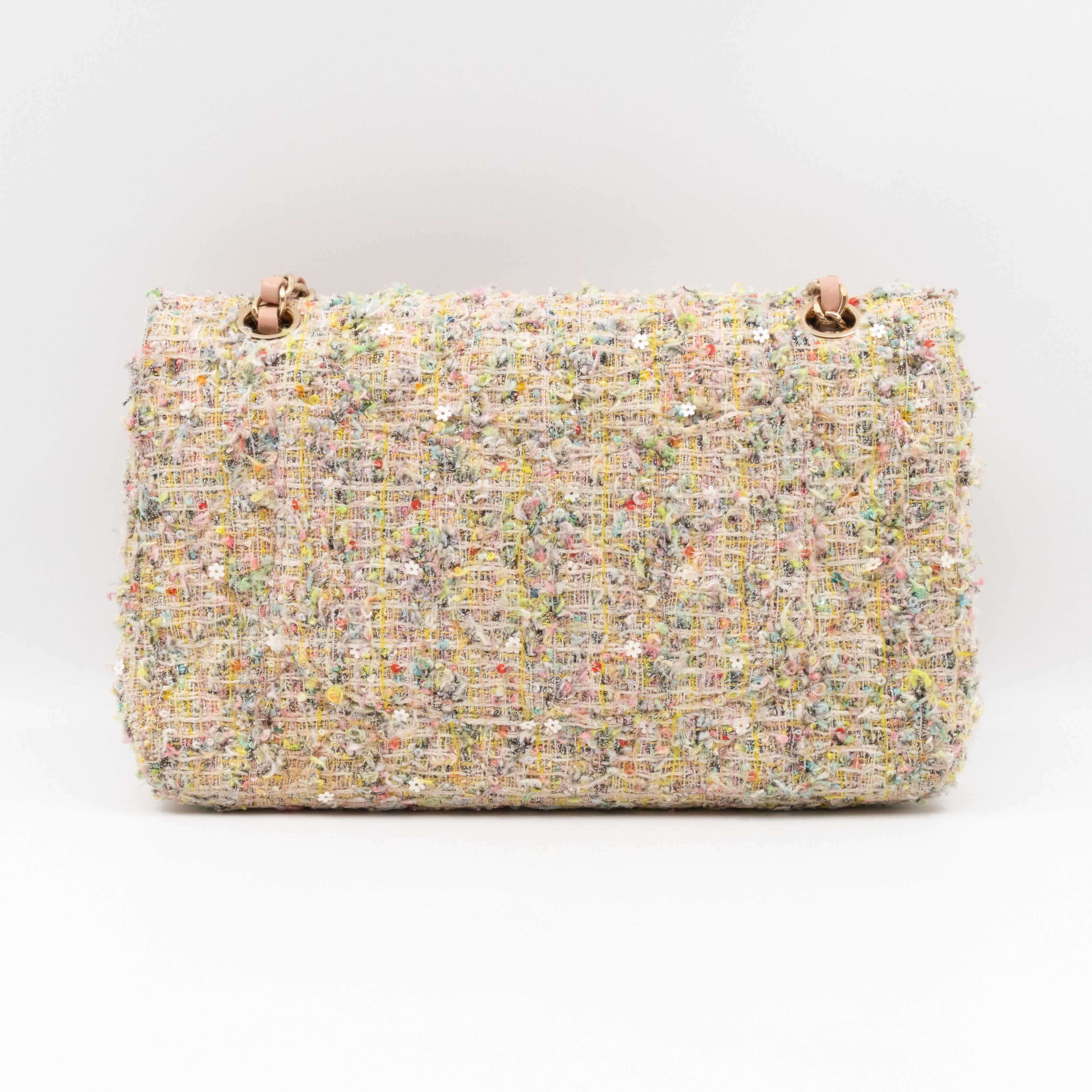 Gardens Charms 2.55 Reissue Flap Bag Multicolor Beige Tweed