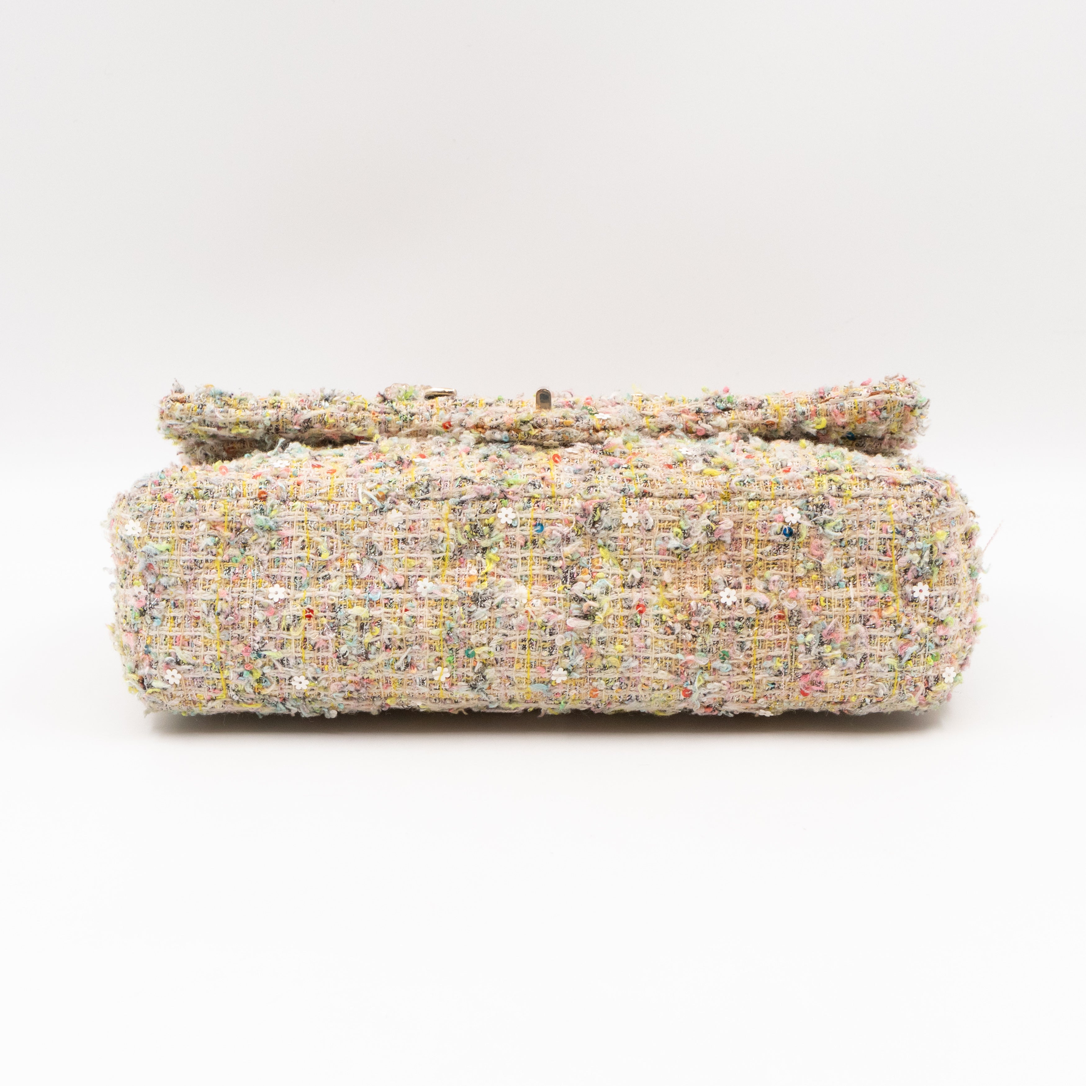 Gardens Charms 2.55 Reissue Flap Bag Multicolor Beige Tweed