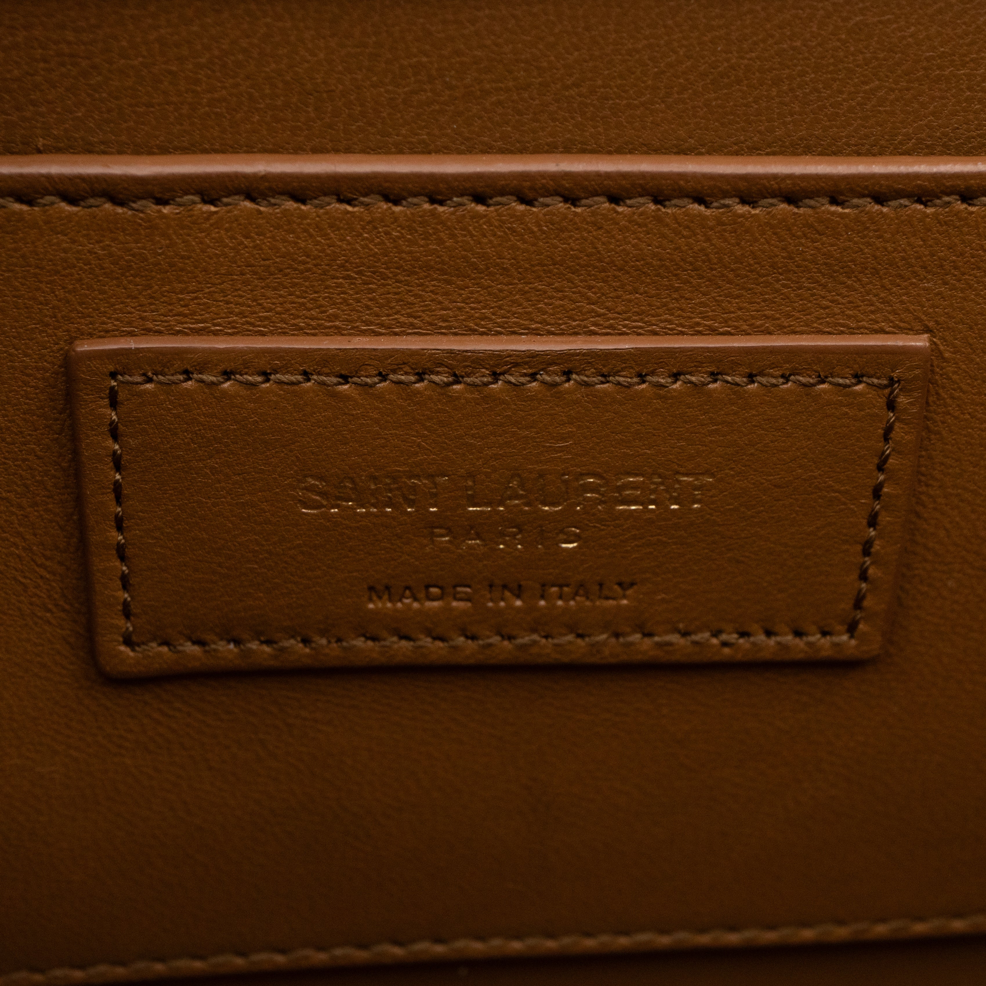 Kate Medium Tassel Brown Suede Leather Gold