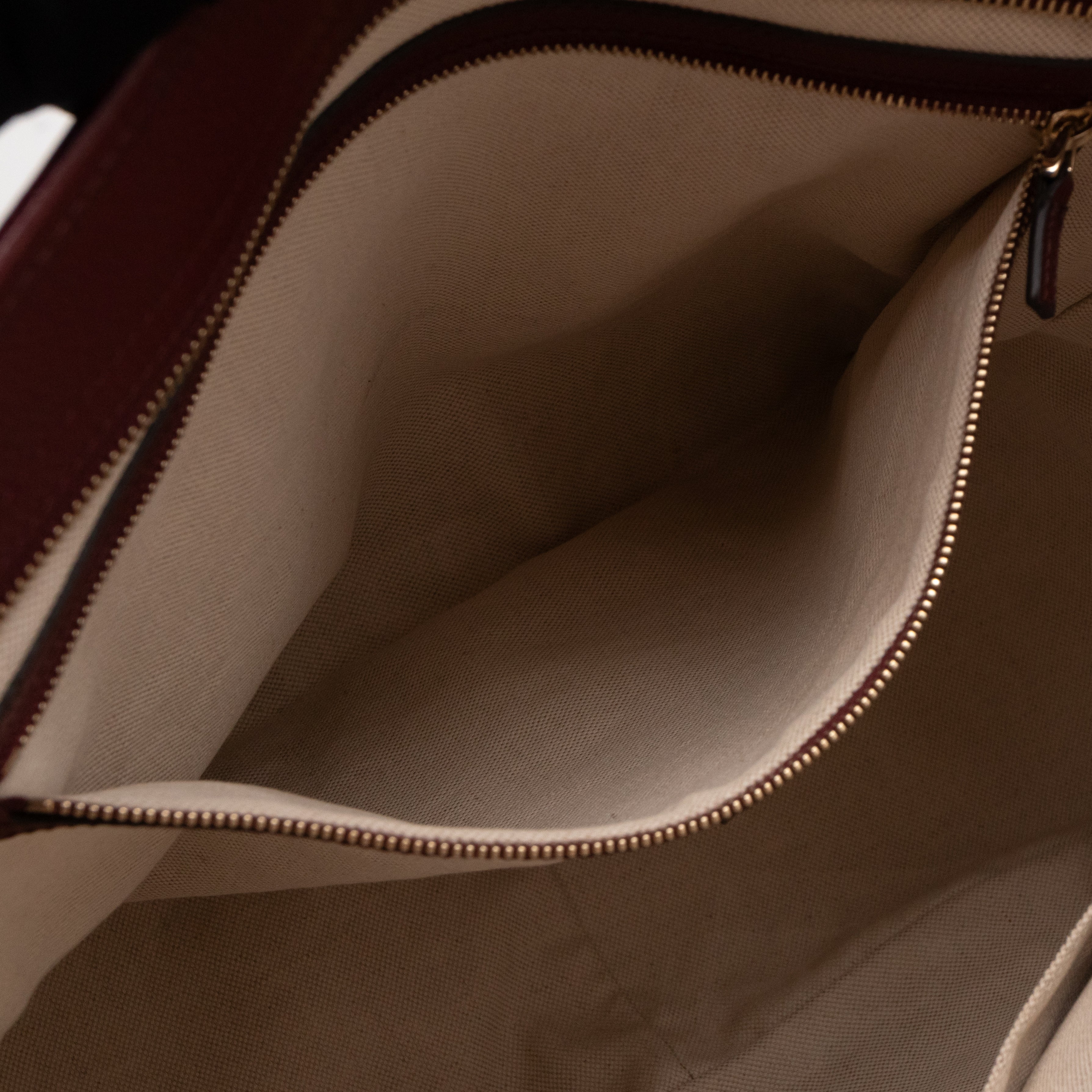 Bree Original Tote Medium GG Canvas Burgundy Leather