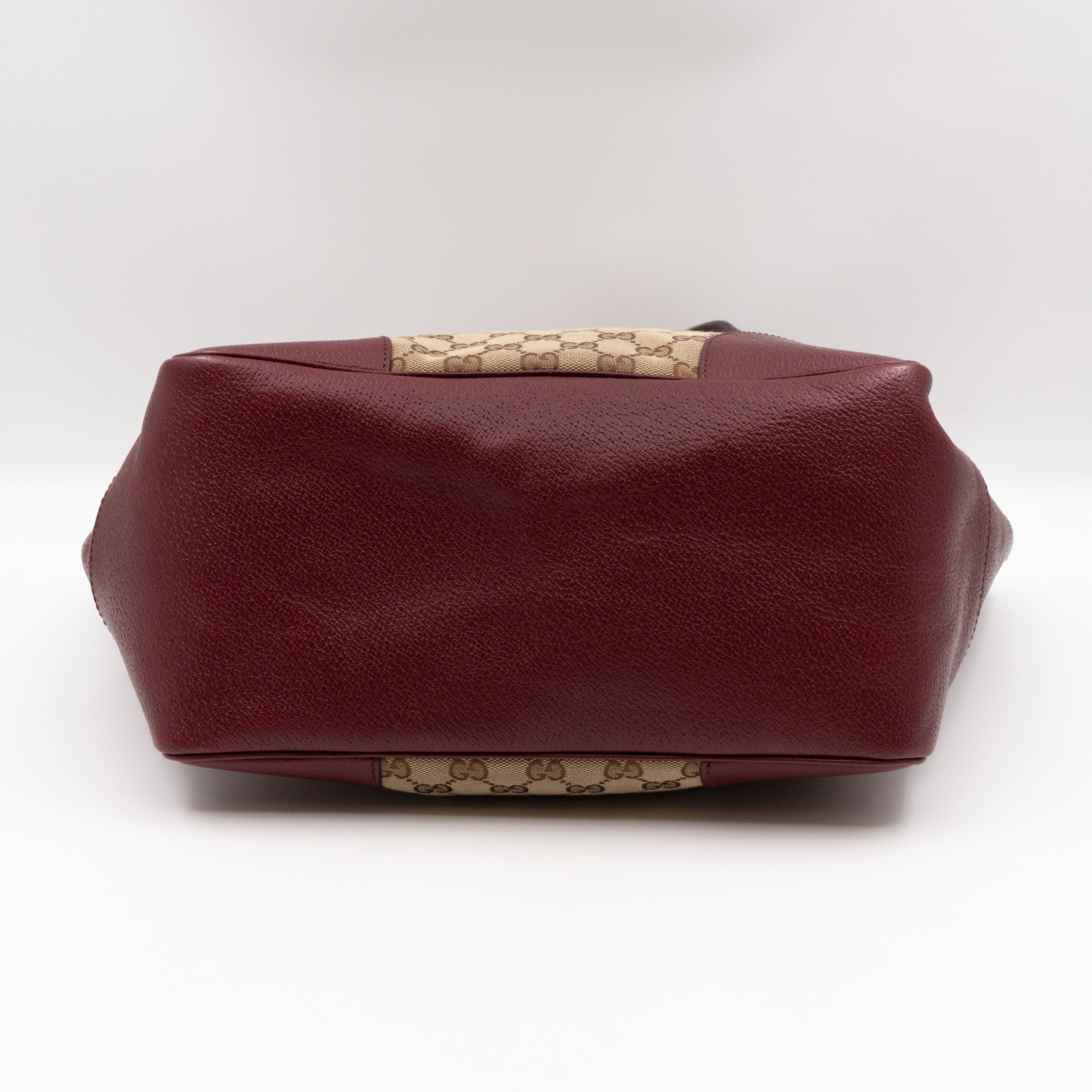 Bree Original Tote Medium GG Canvas Burgundy Leather