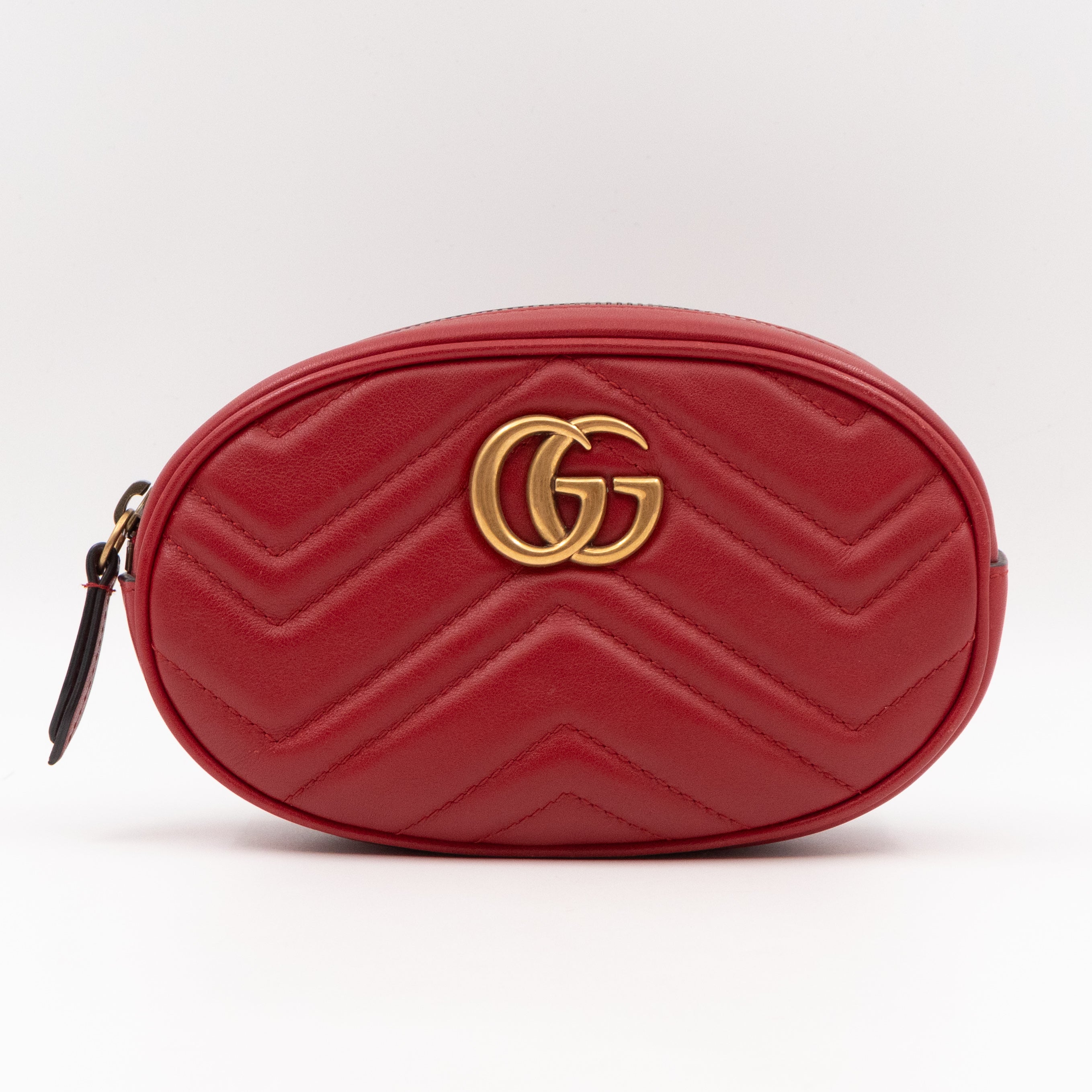 GG Marmont Matelasse Belt Bag Red