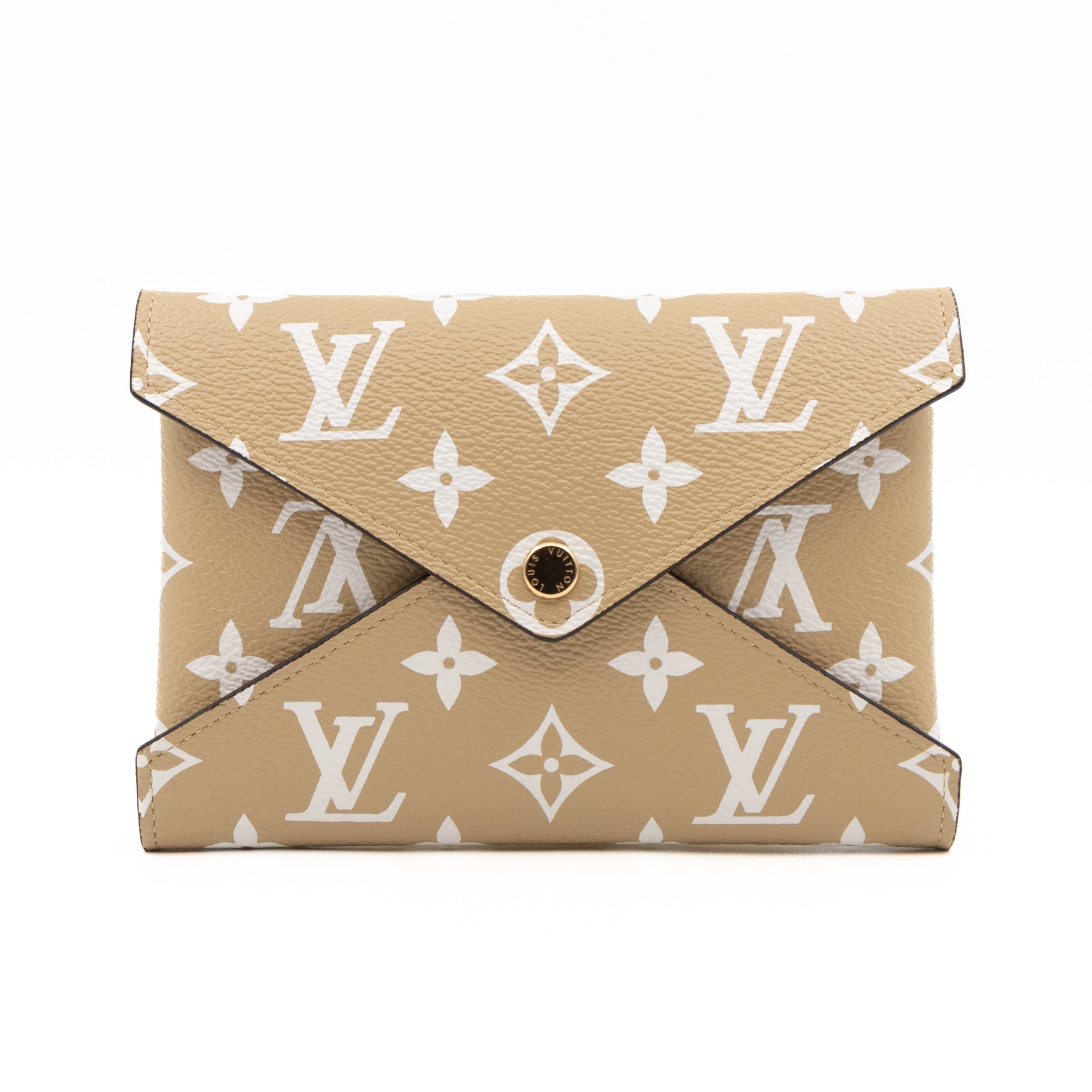 Kirigami Pochette Medium Beige White Monogram