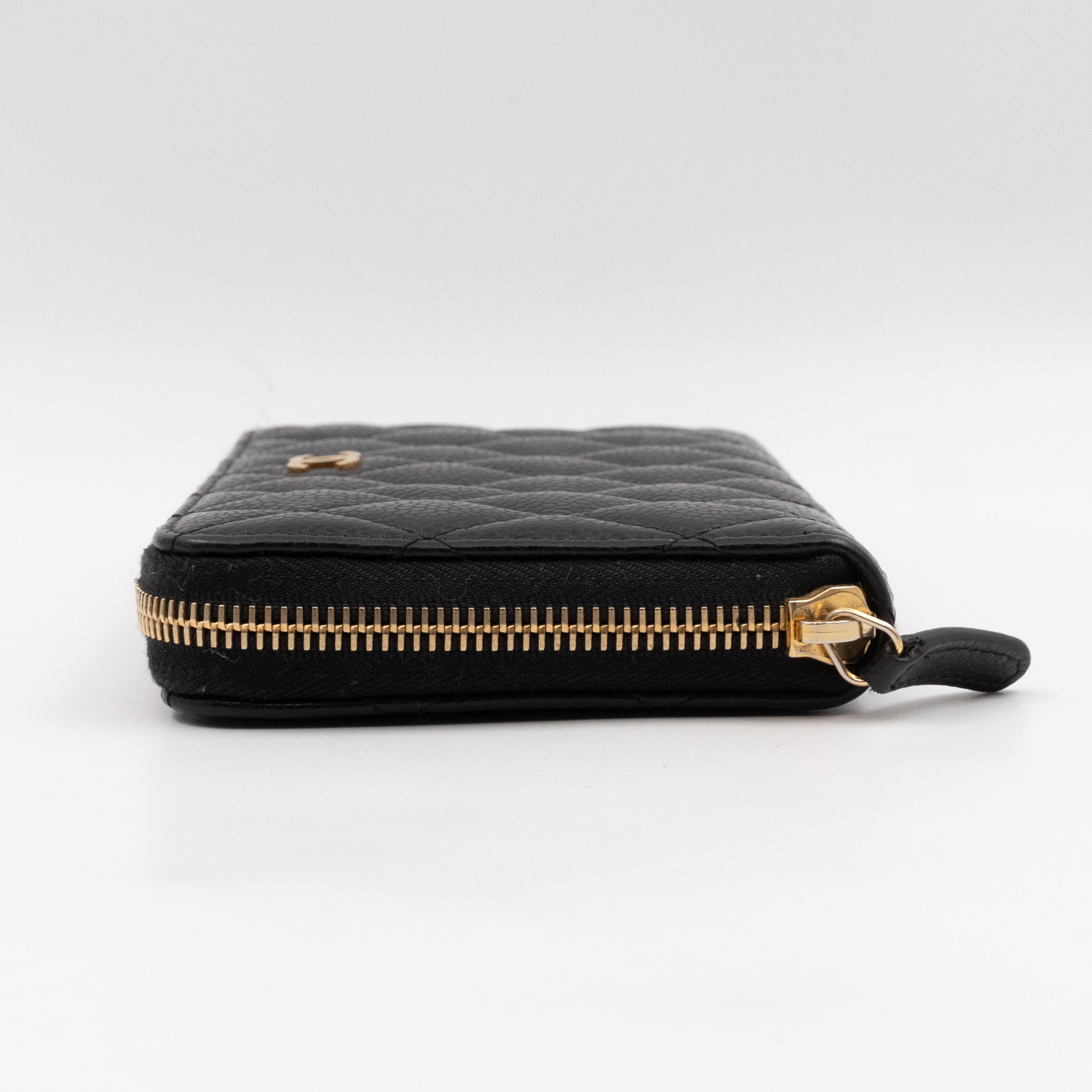 Zip Around Wallet Black Caviar Leather