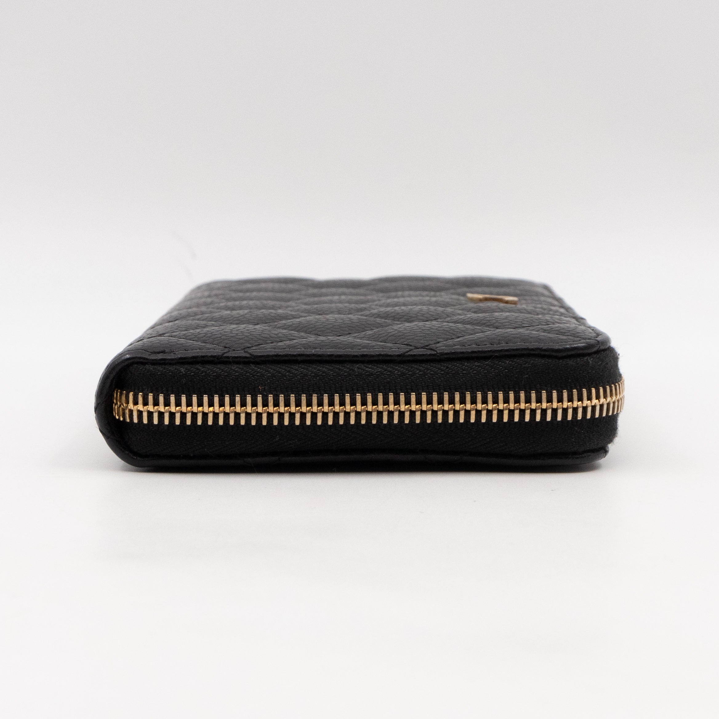 Zip Around Wallet Black Caviar Leather
