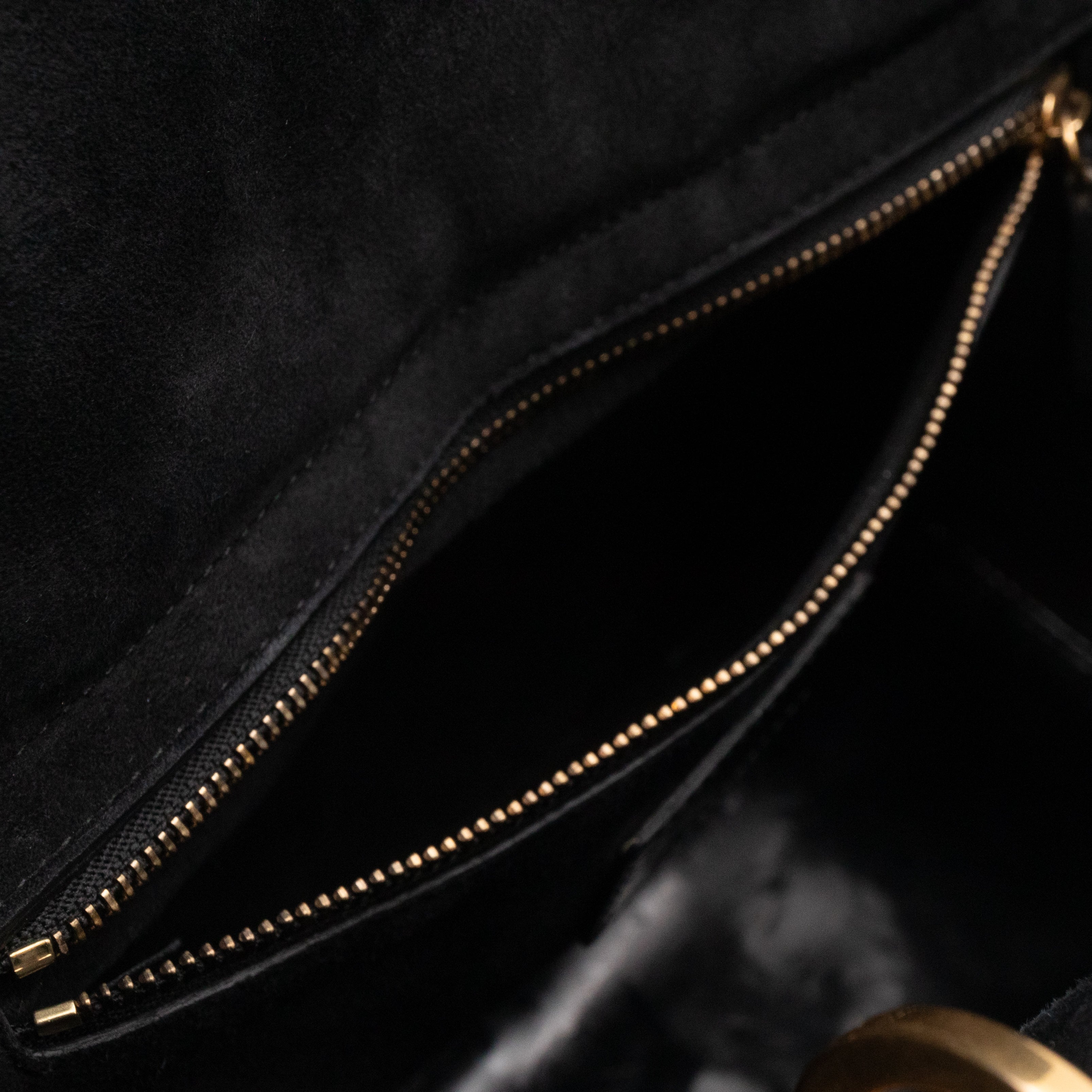 Lady Dior Medium Studded Black Patent Leather