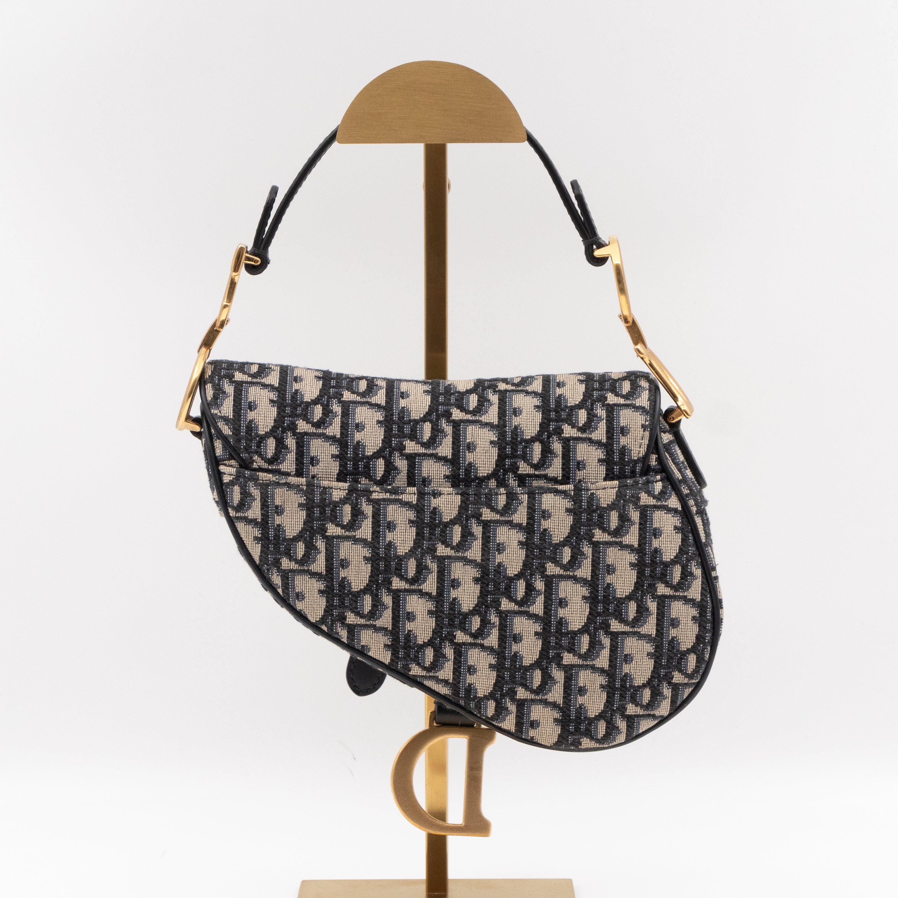 Mini Saddle Bag Blue Dior Oblique Jacquard