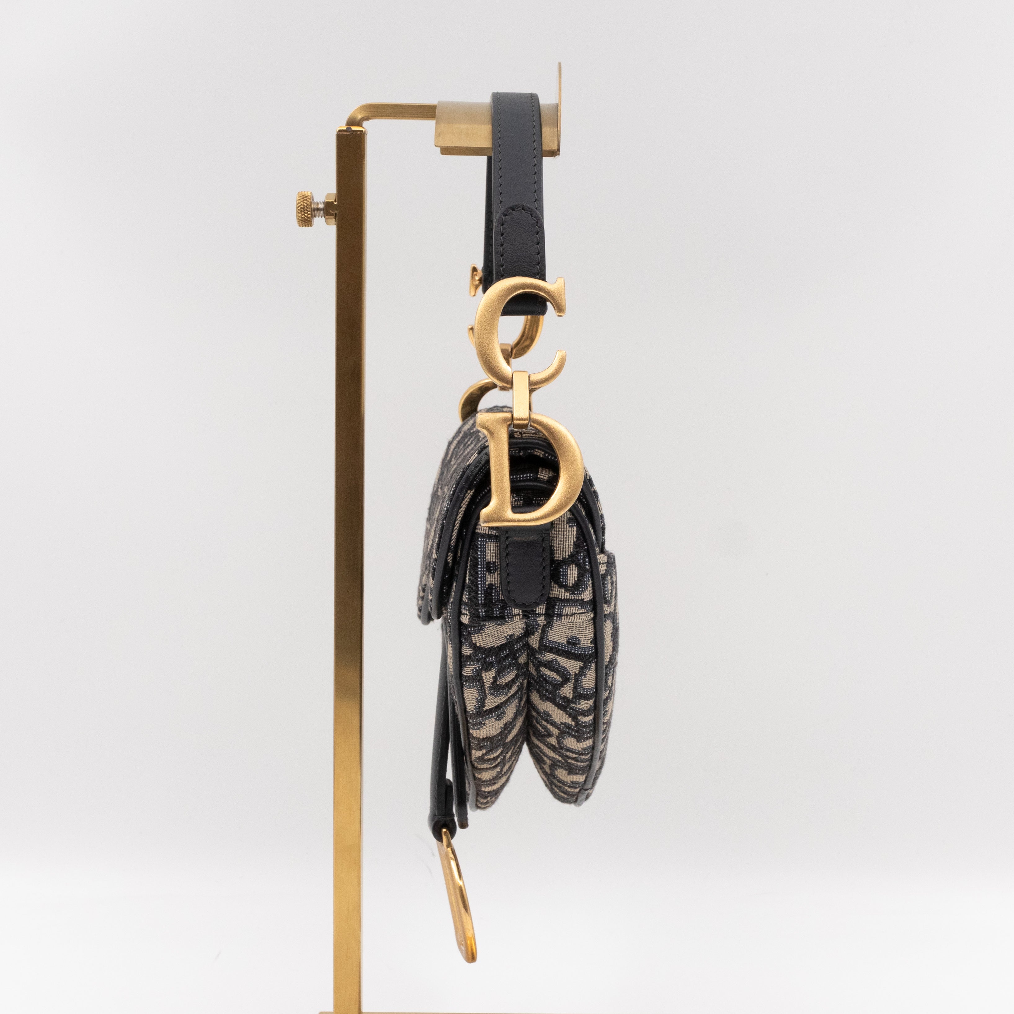 Mini Saddle Bag Blue Dior Oblique Jacquard