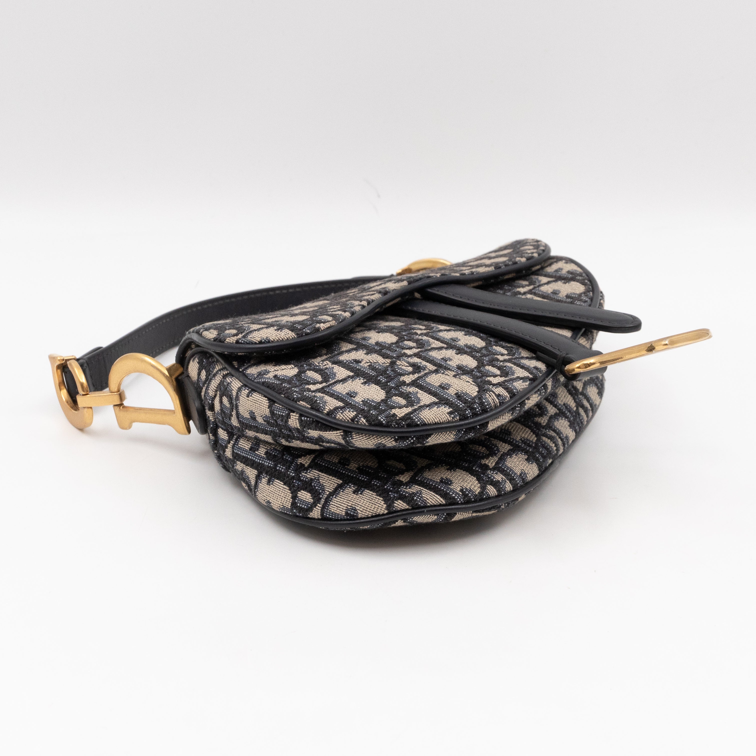 Mini Saddle Bag Blue Dior Oblique Jacquard