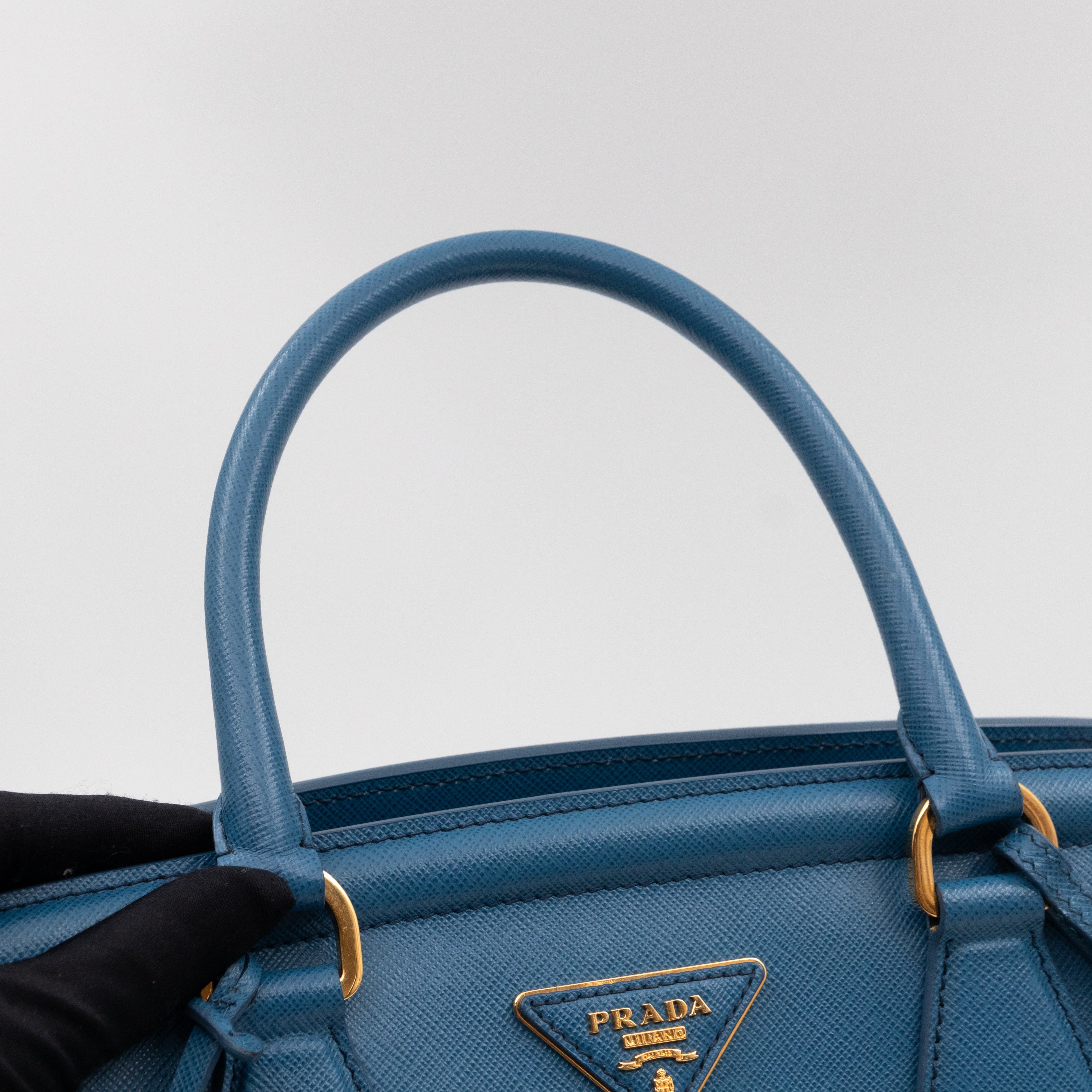 Parabole Tote Gobalt Blue Saffiano Lux Leather