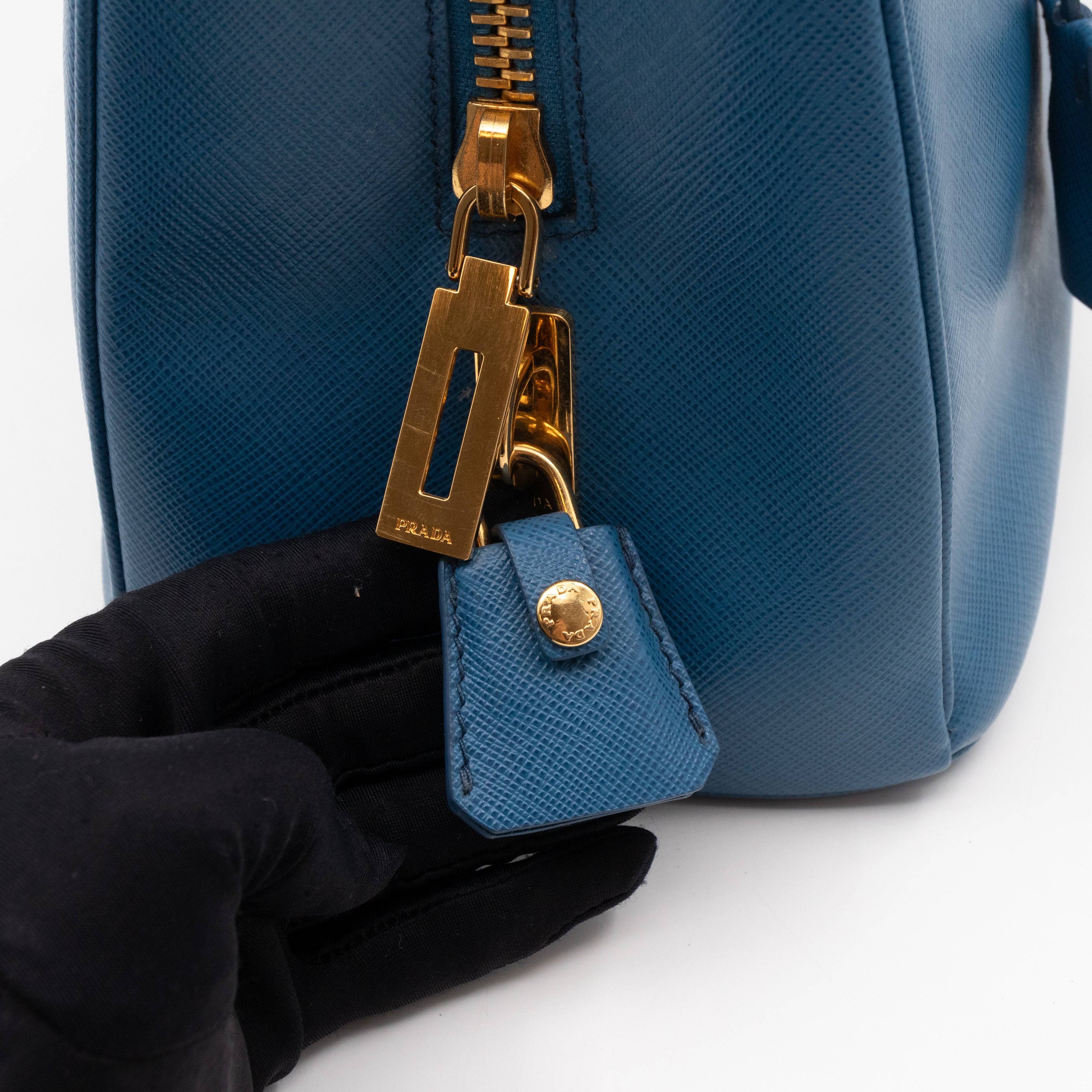 Parabole Tote Gobalt Blue Saffiano Lux Leather