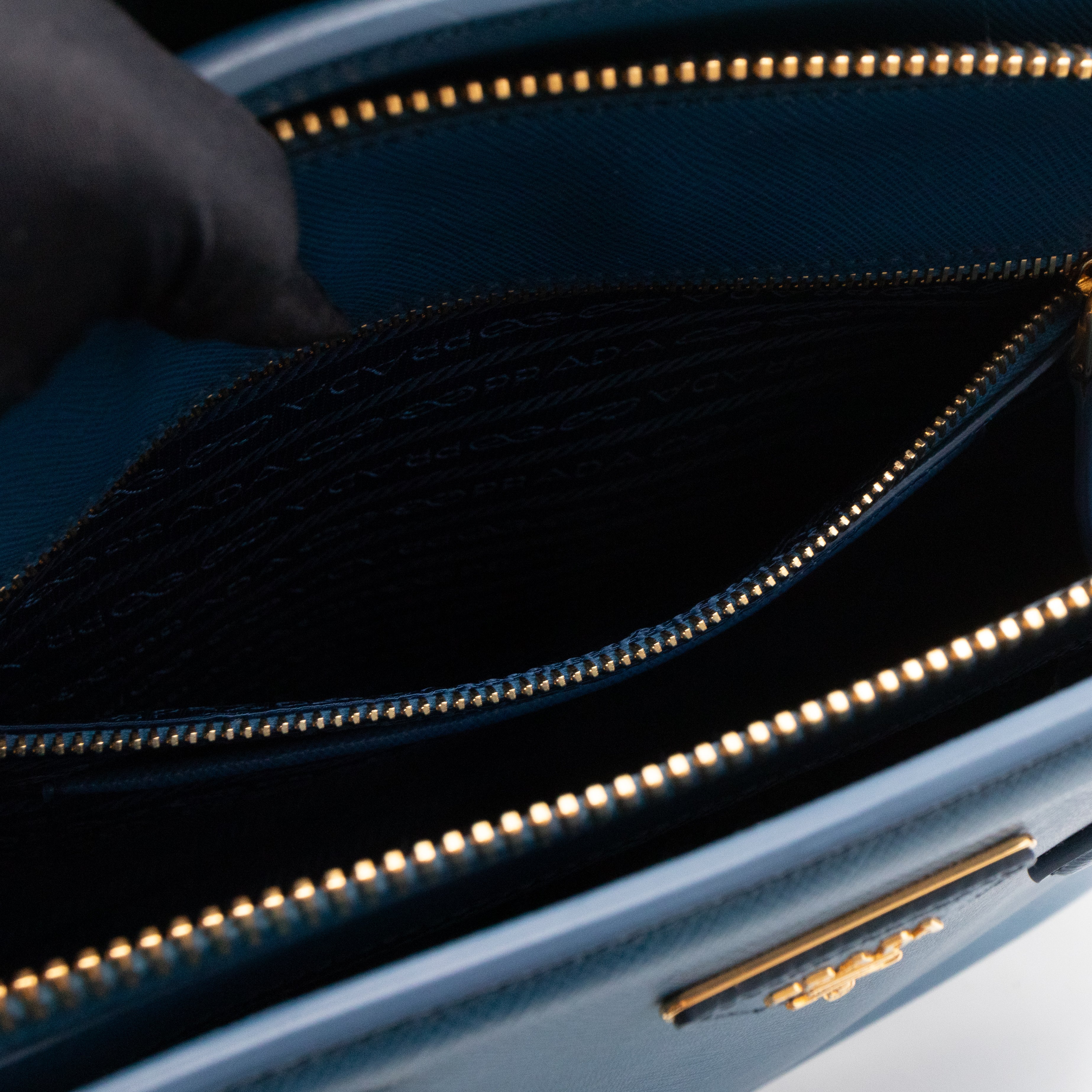 Parabole Tote Gobalt Blue Saffiano Lux Leather