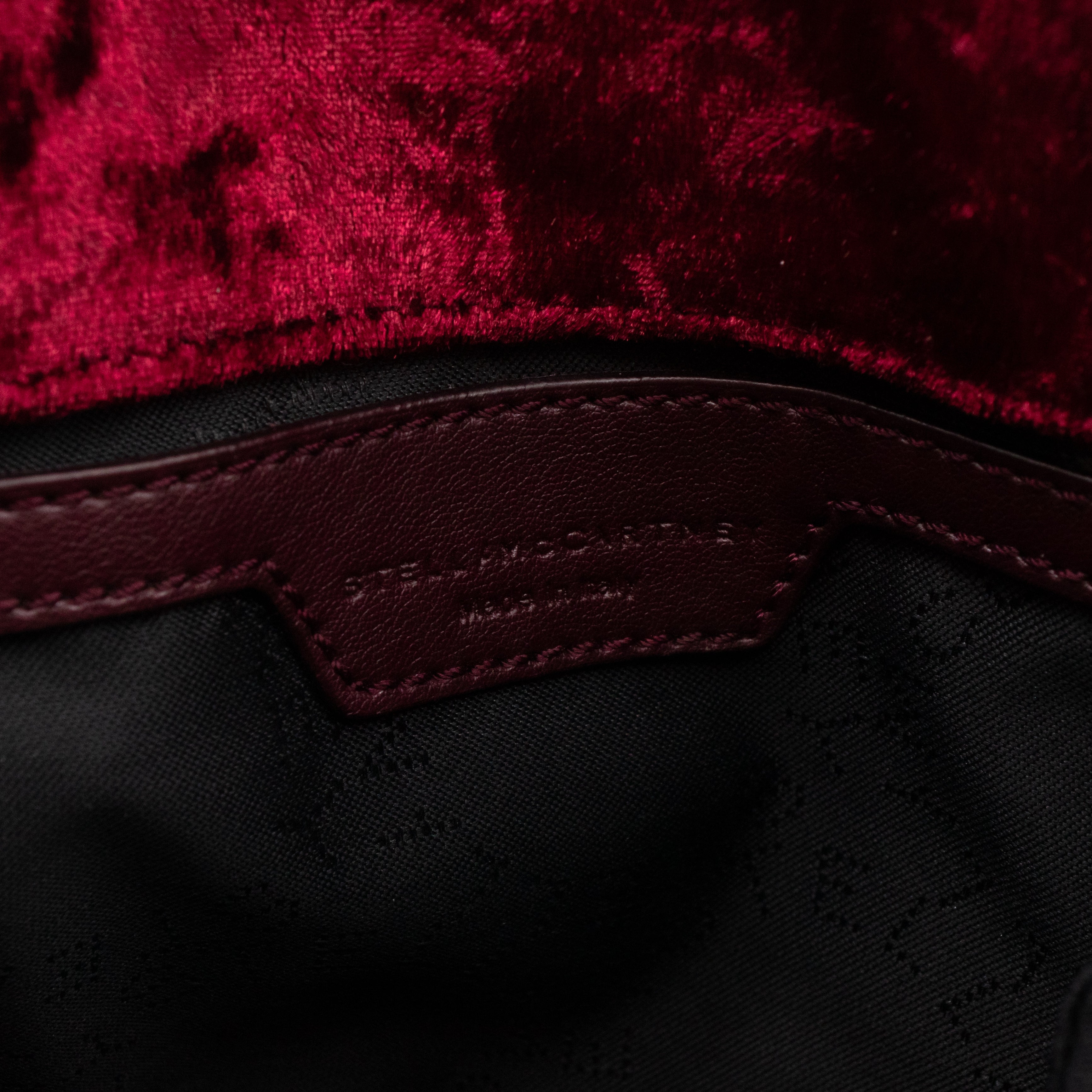 Falabella Fold Over Tote Tiny Red Velvet