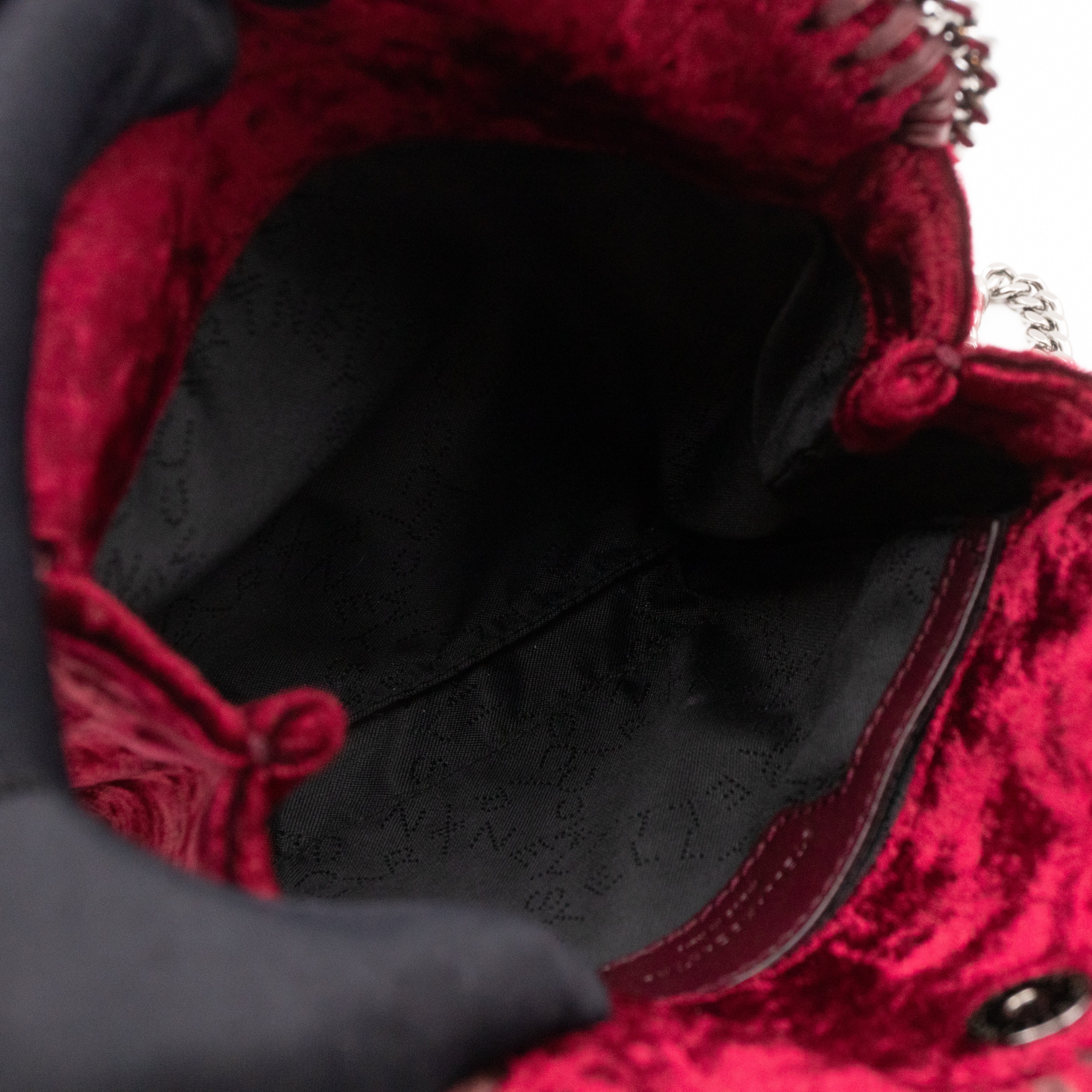 Falabella Fold Over Tote Tiny Red Velvet