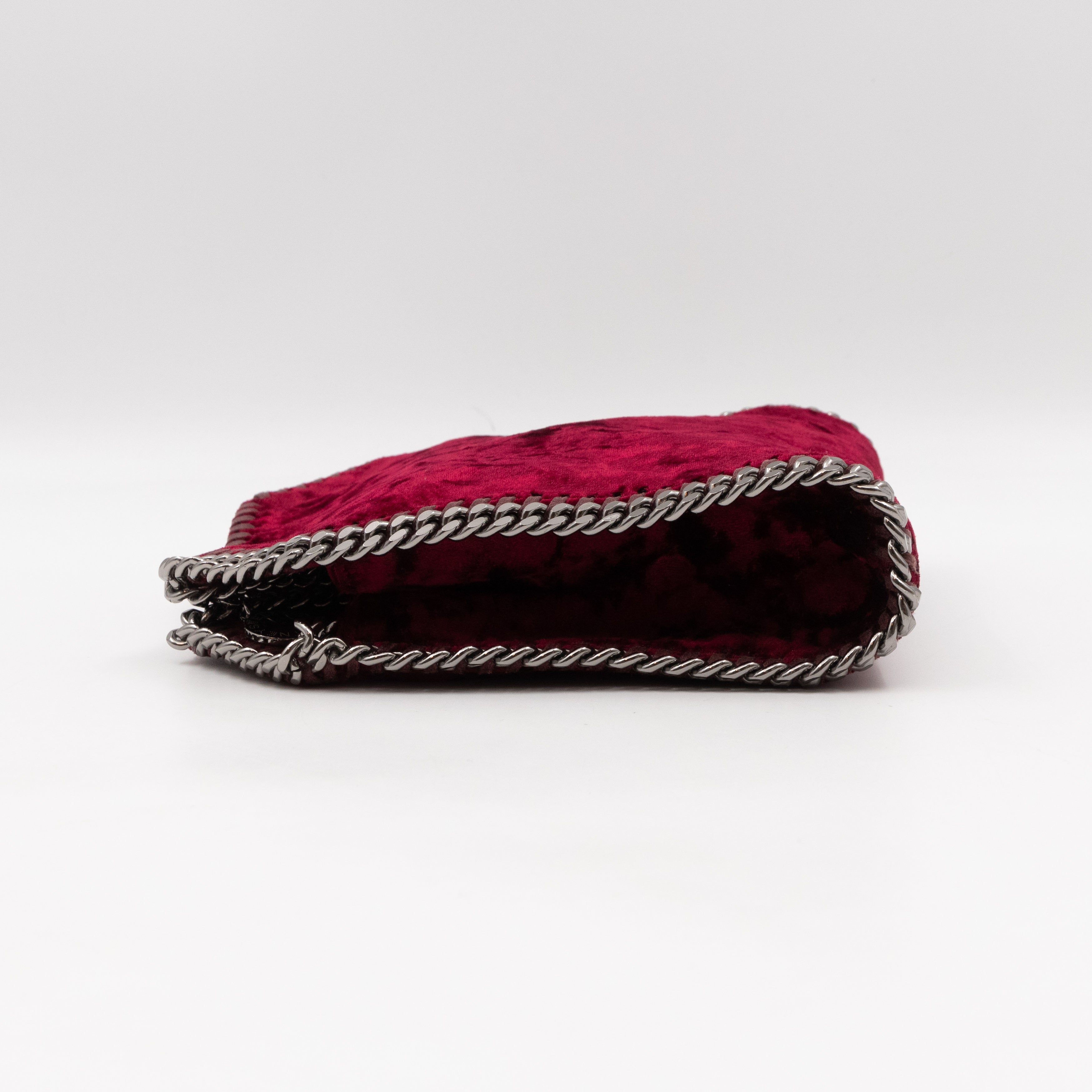 Falabella Fold Over Tote Tiny Red Velvet
