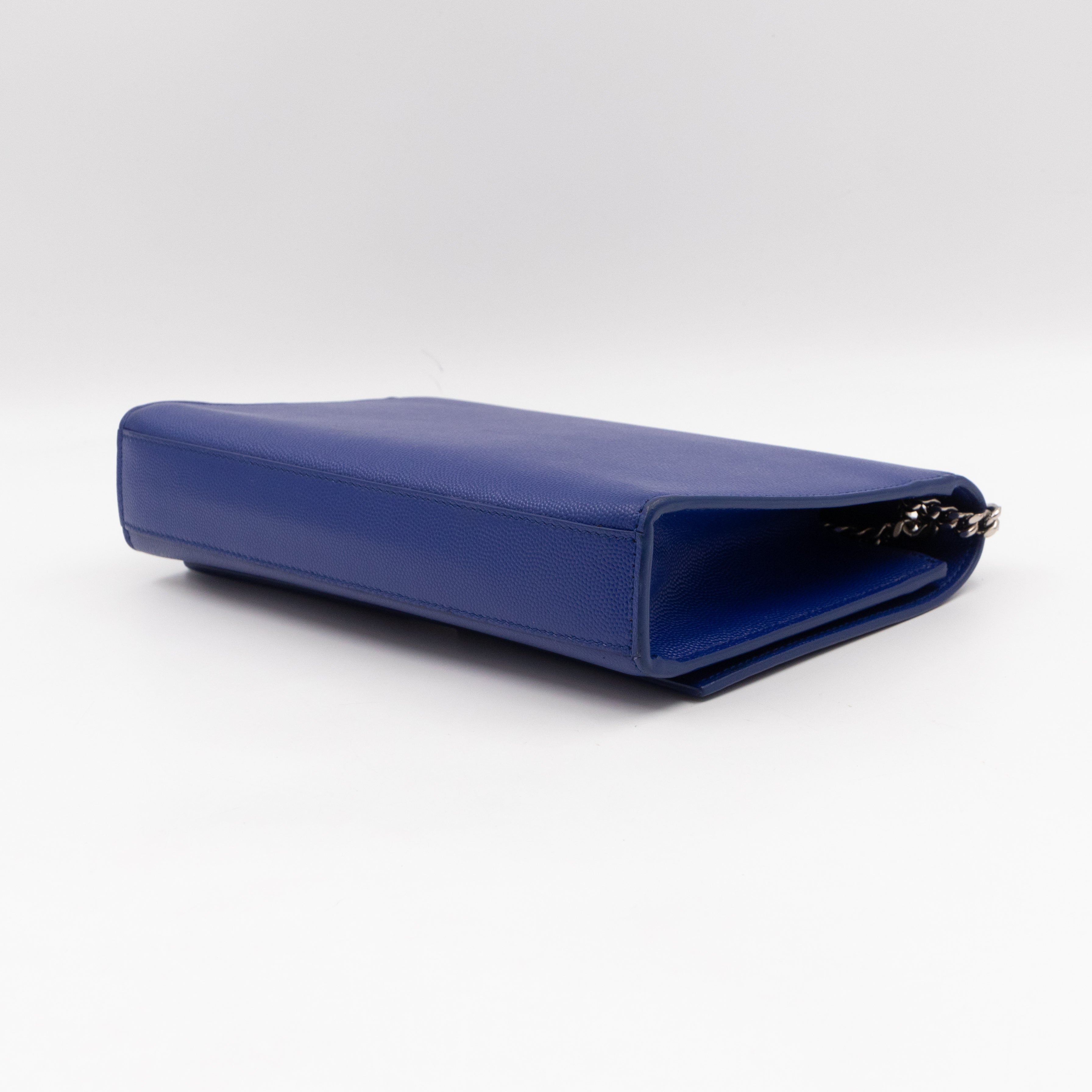 Kate Medium Satchel Blue Grained Leather