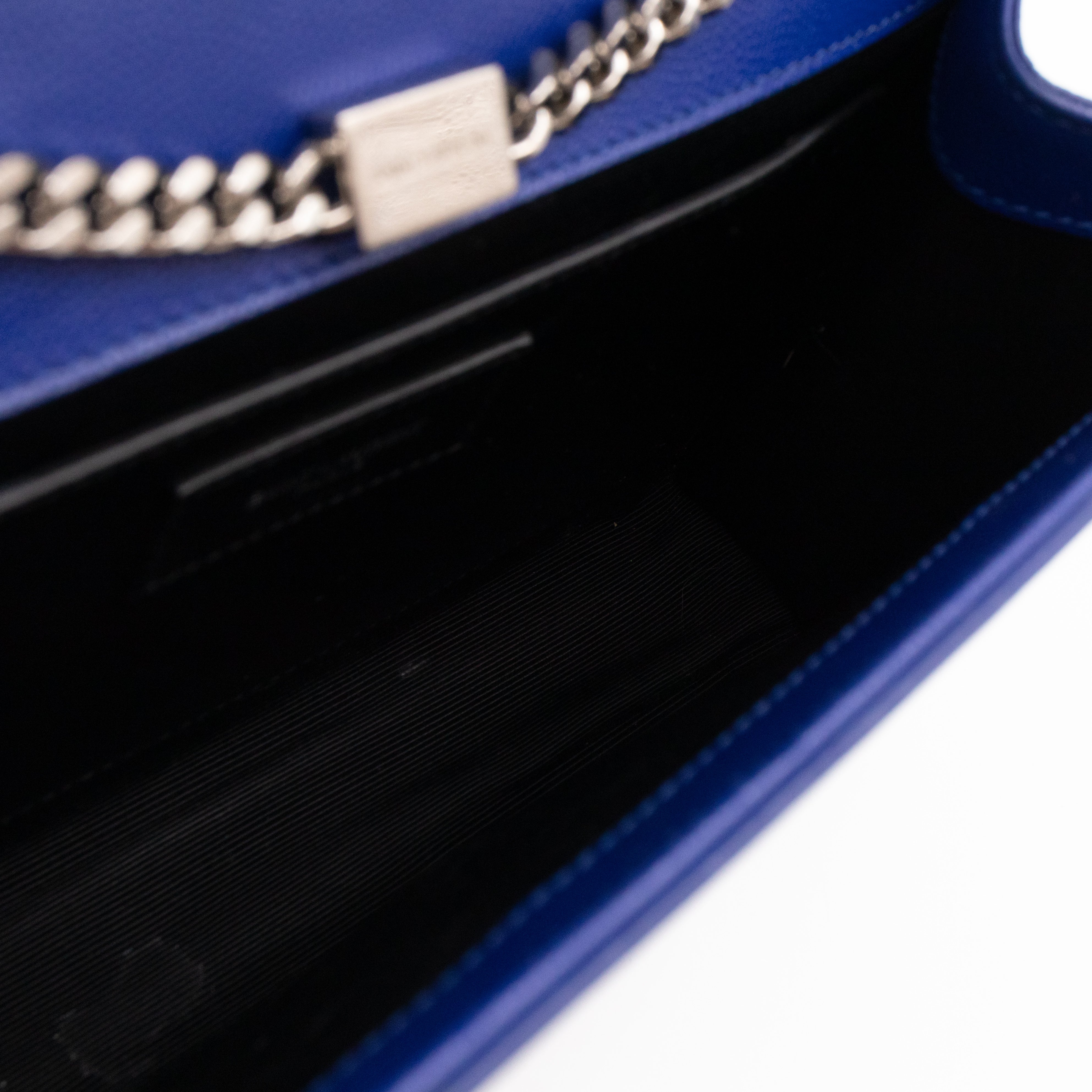 Kate Medium Satchel Blue Grained Leather