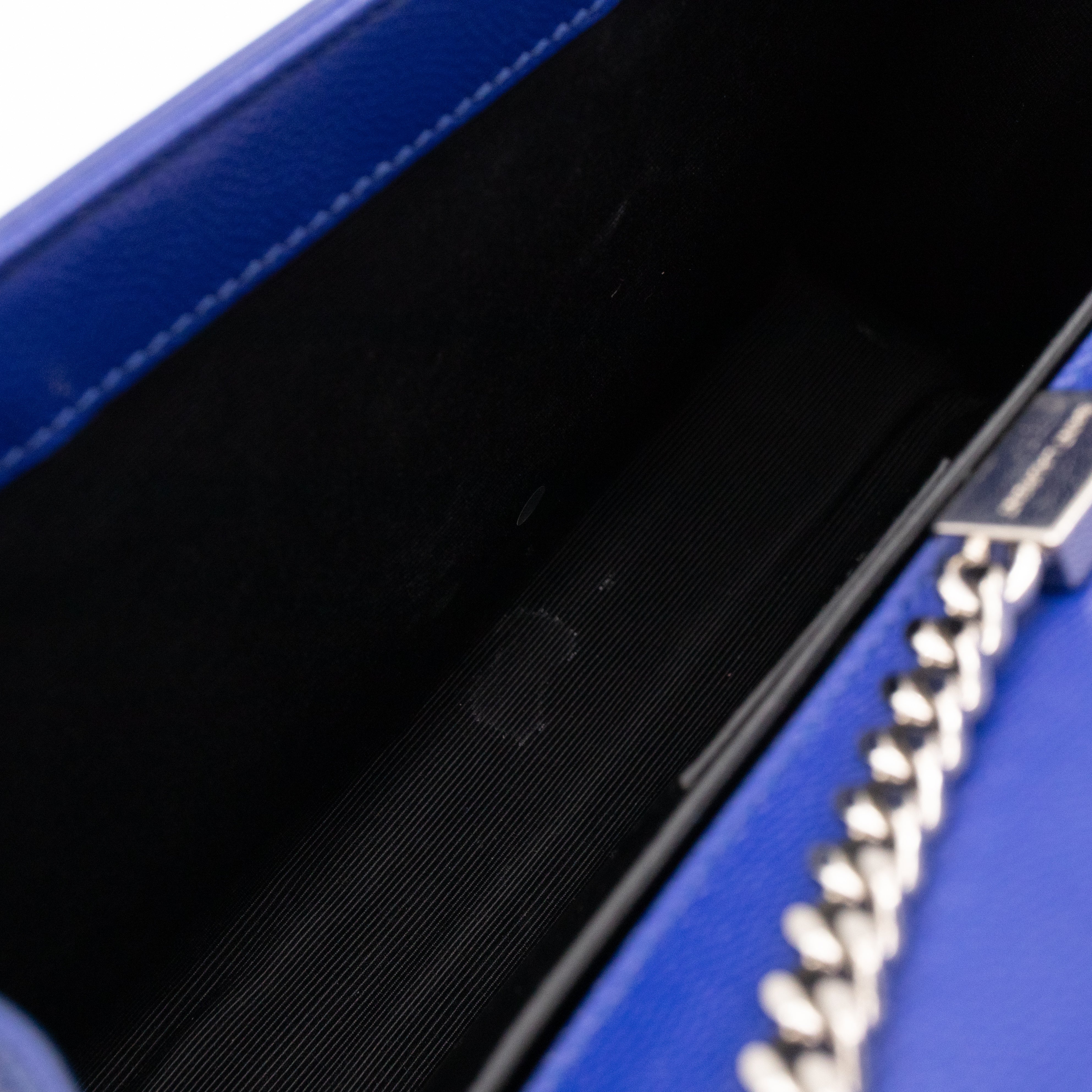 Kate Medium Satchel Blue Grained Leather