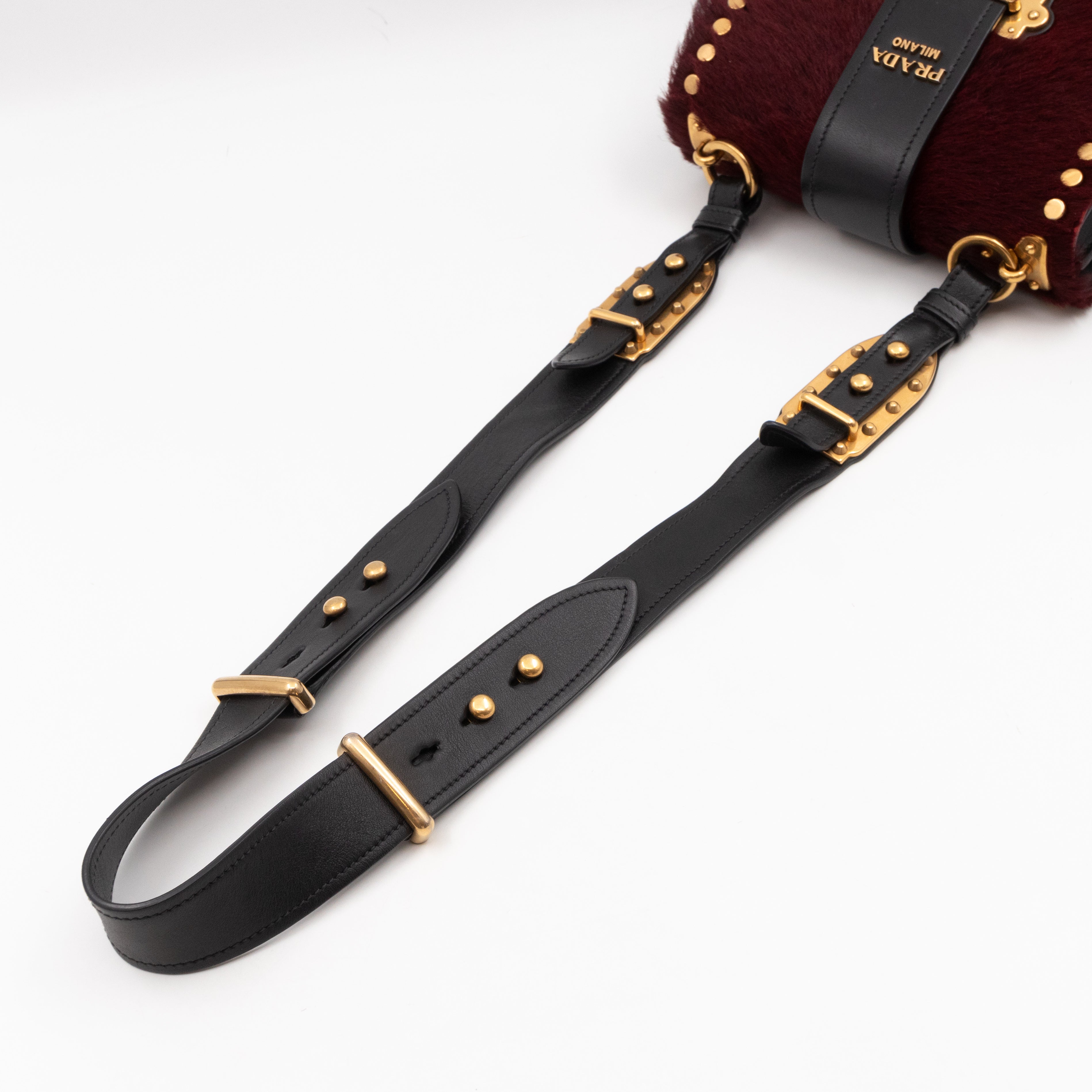 Cahier Calf Hair Calfskin Granato Black & Gold