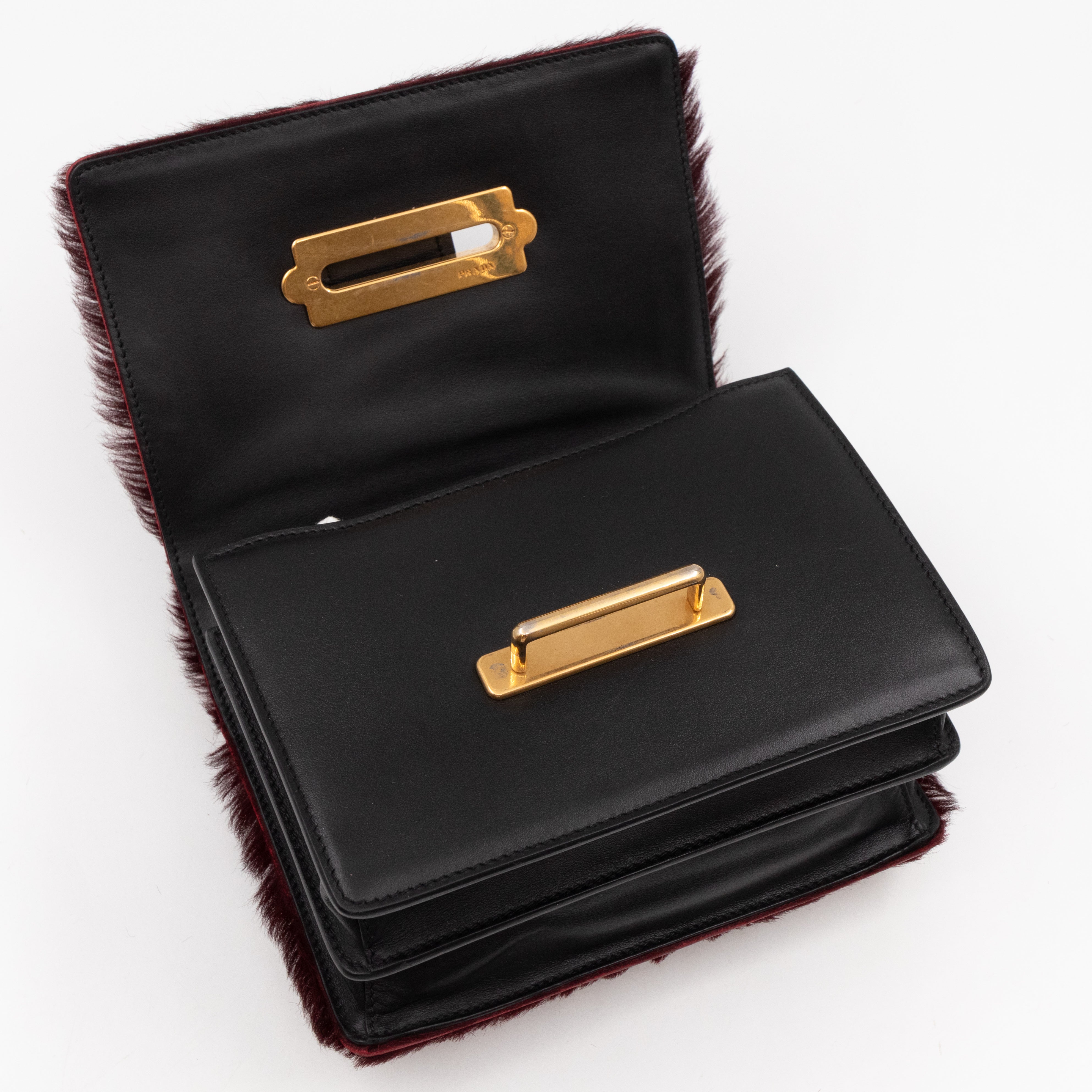 Cahier Calf Hair Calfskin Granato Black & Gold