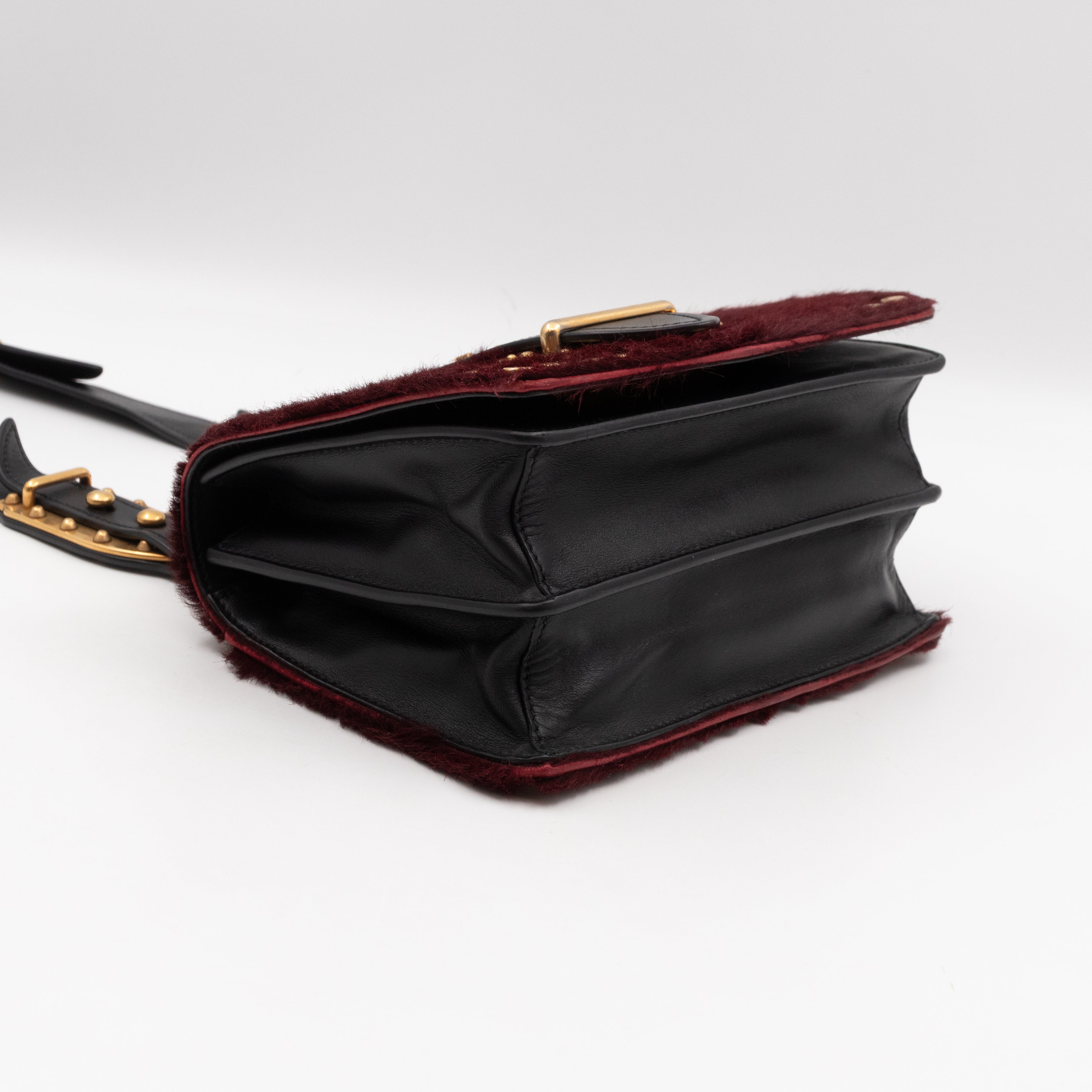 Cahier Calf Hair Calfskin Granato Black & Gold