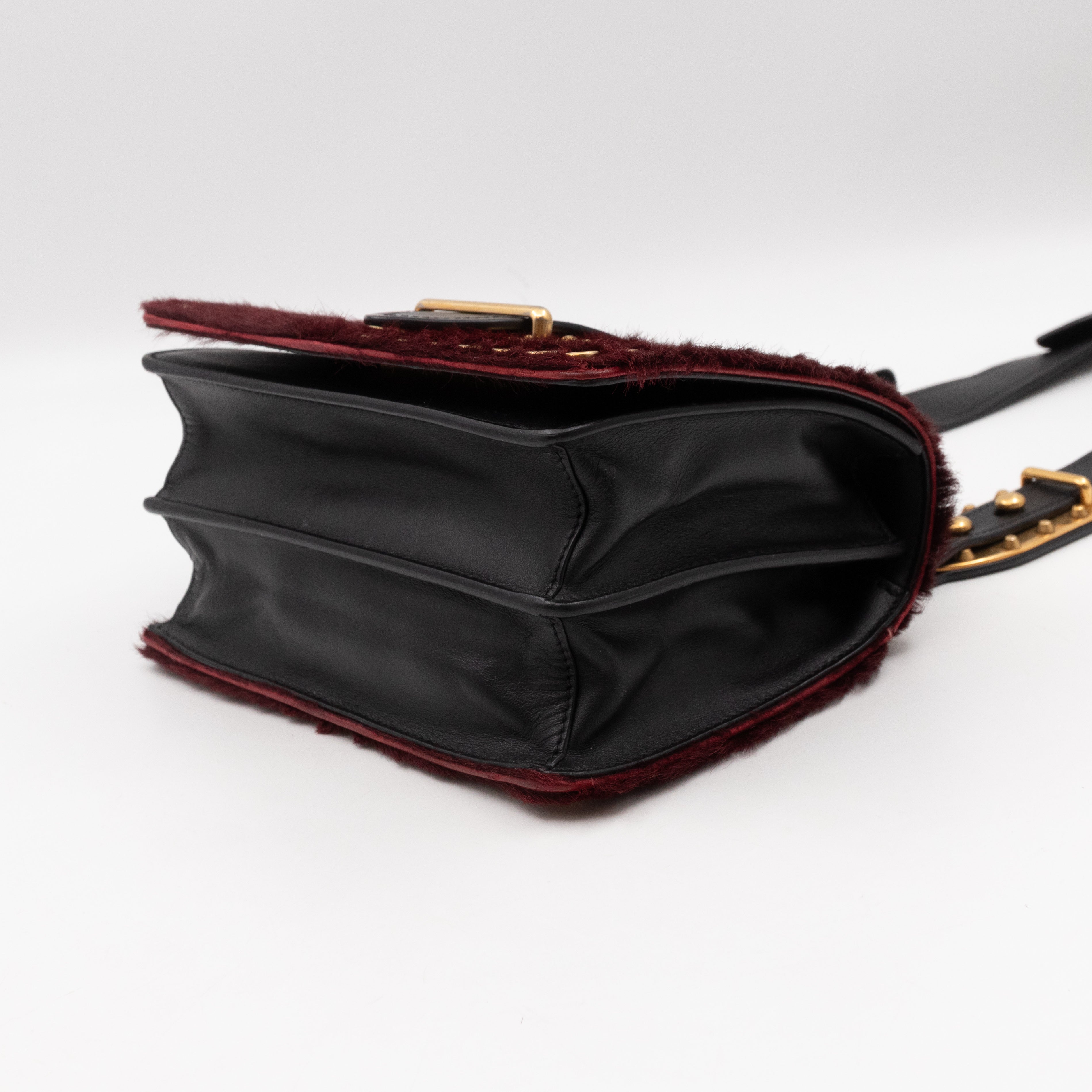 Cahier Calf Hair Calfskin Granato Black & Gold