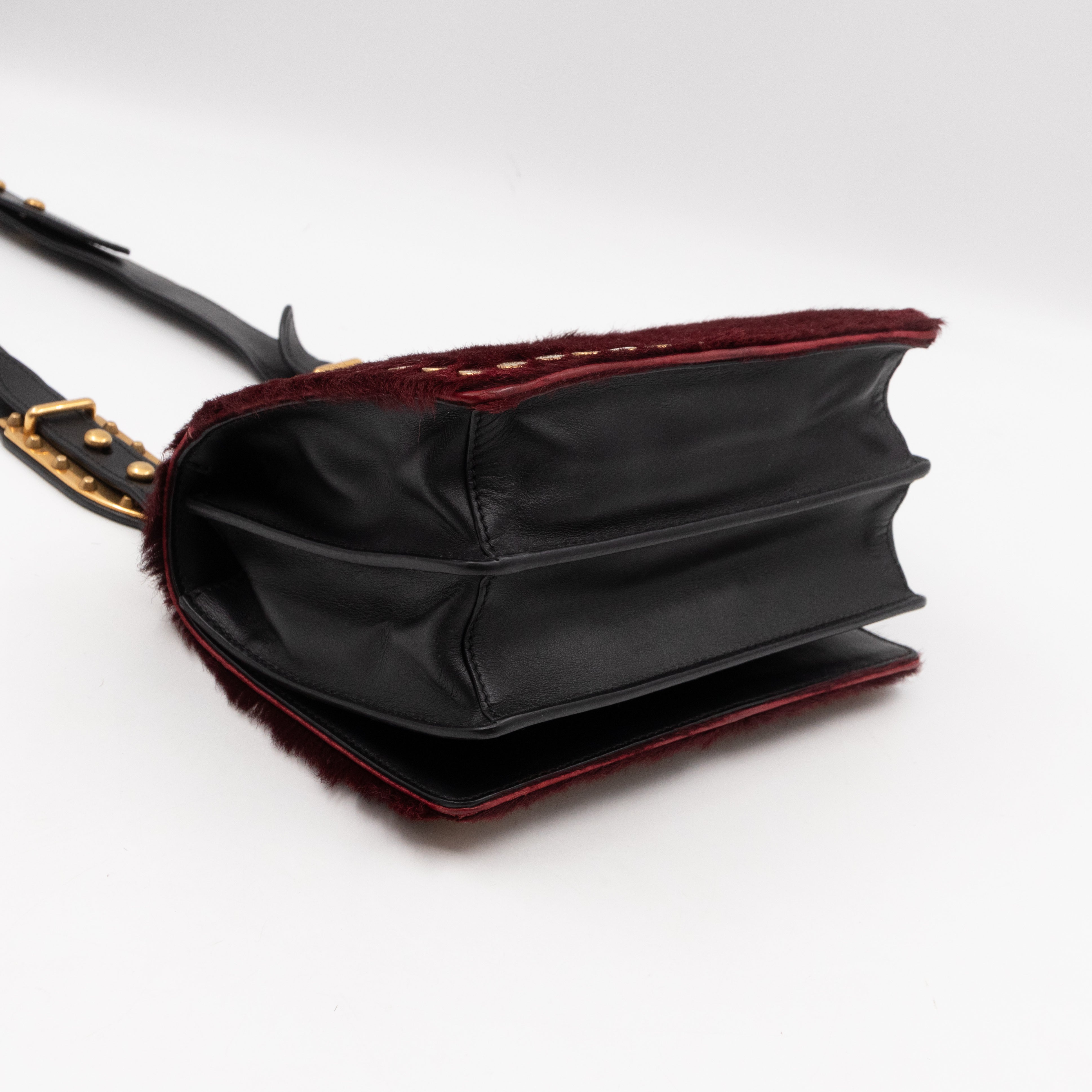 Cahier Calf Hair Calfskin Granato Black & Gold
