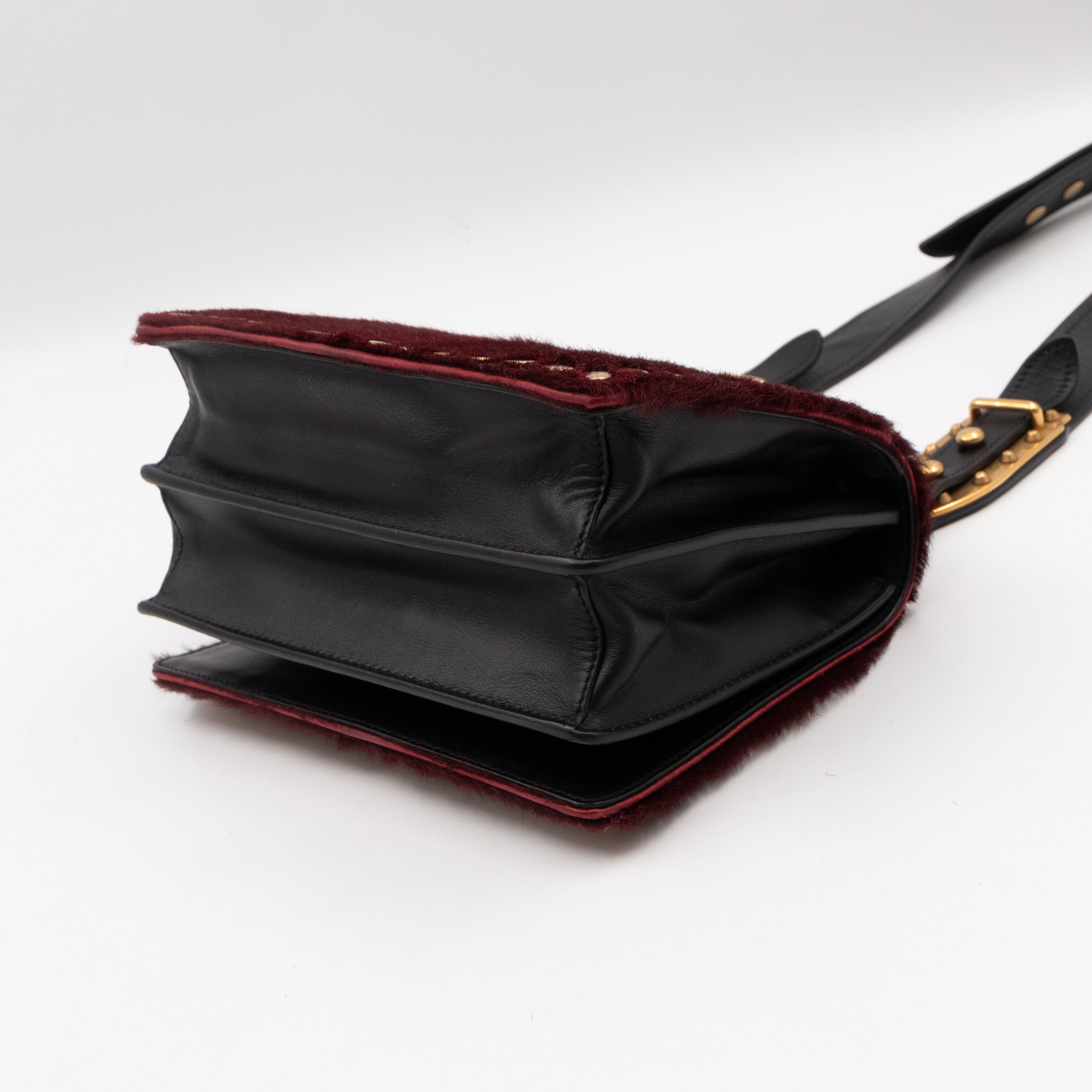 Cahier Calf Hair Calfskin Granato Black & Gold