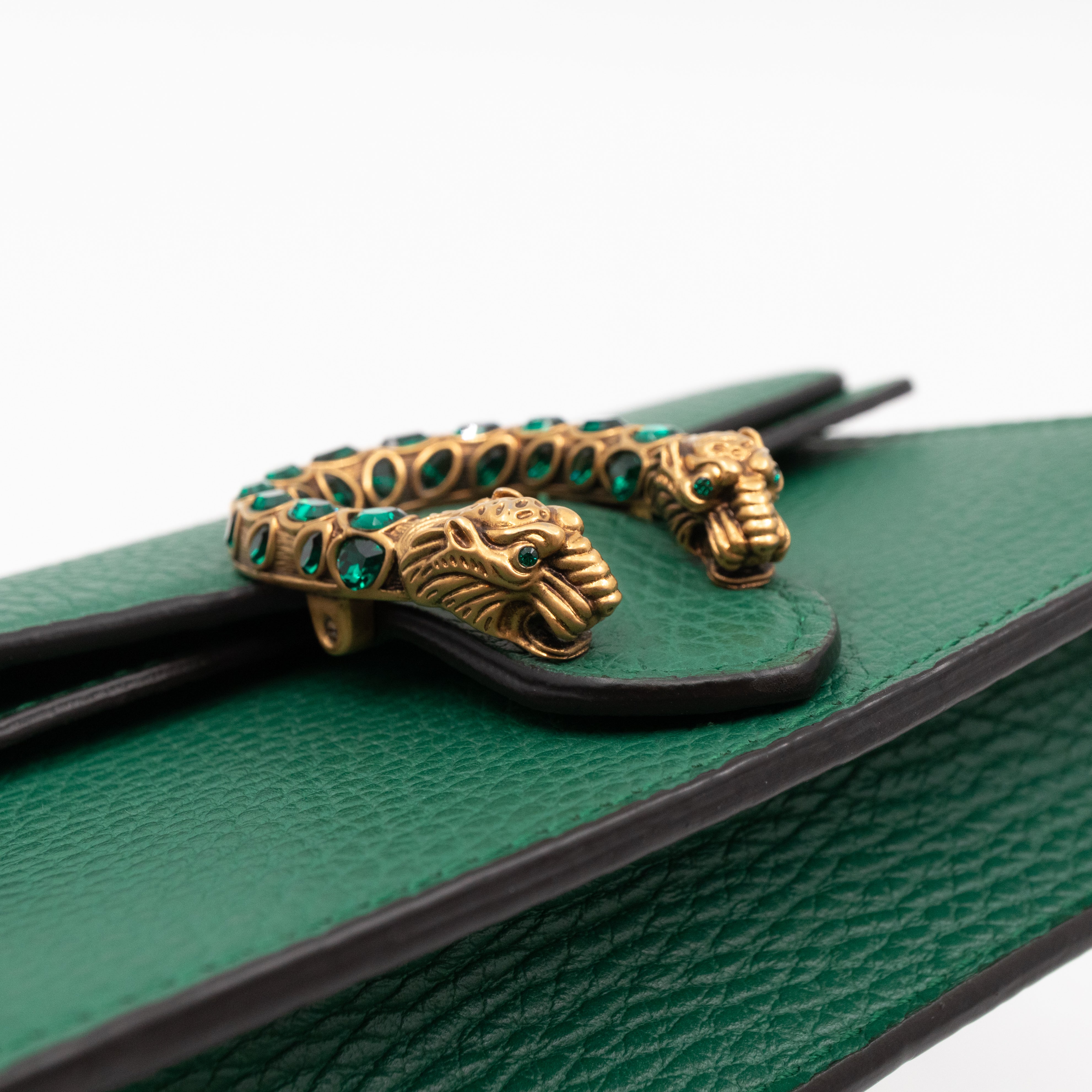 Dionysus Super Mini Green Leather