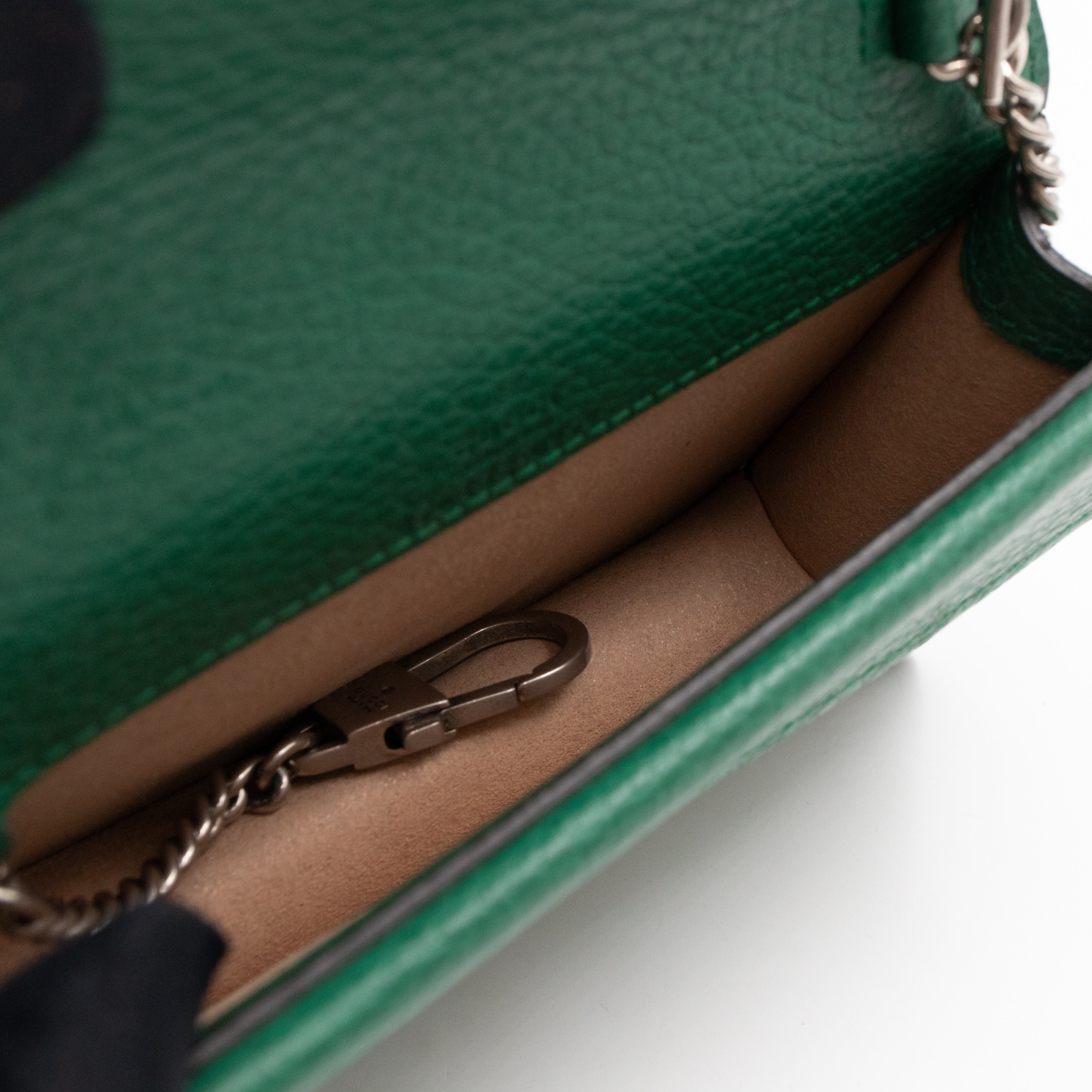 Dionysus Super Mini Green Leather