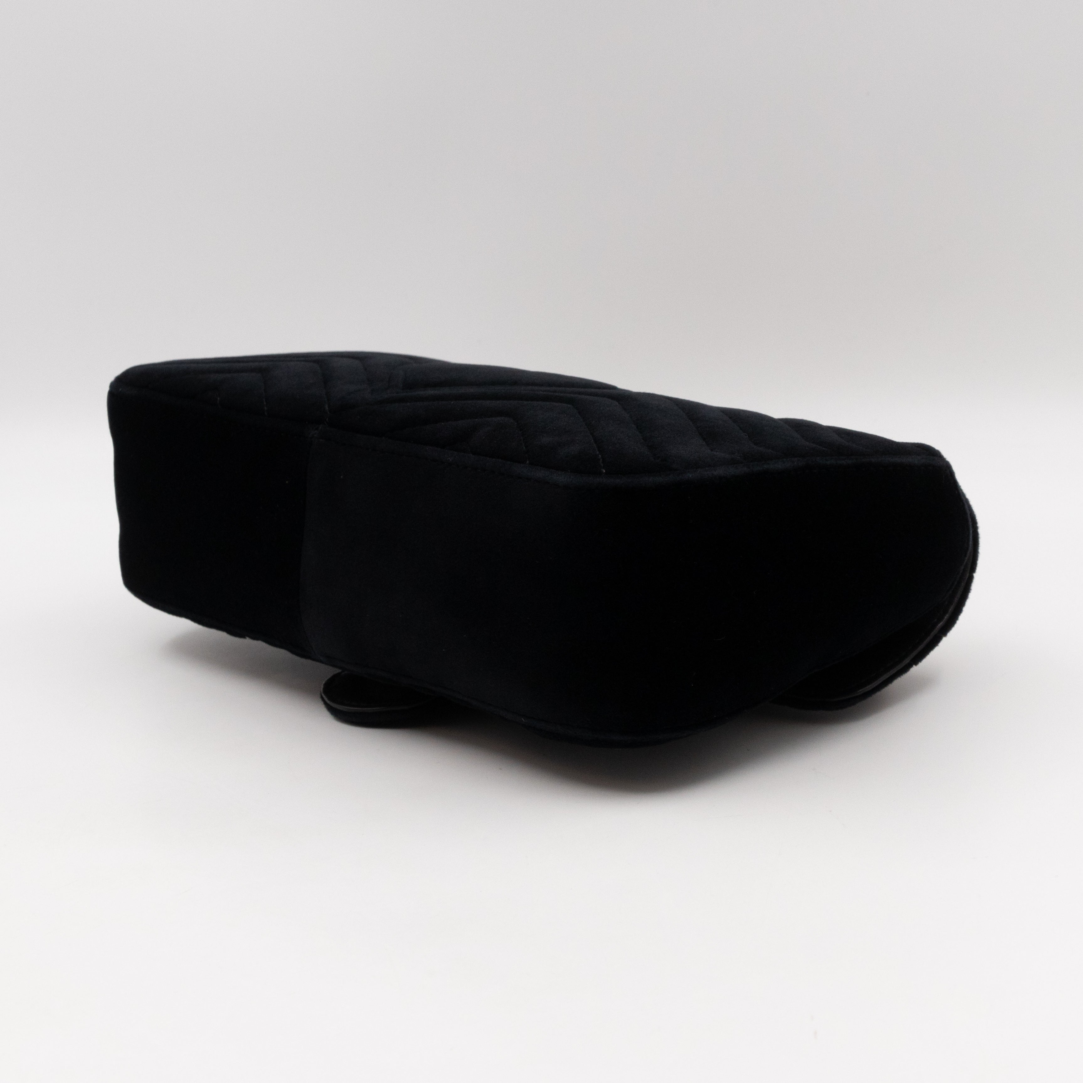 GG Marmont Small Flap Bag Black Velvet Crystals