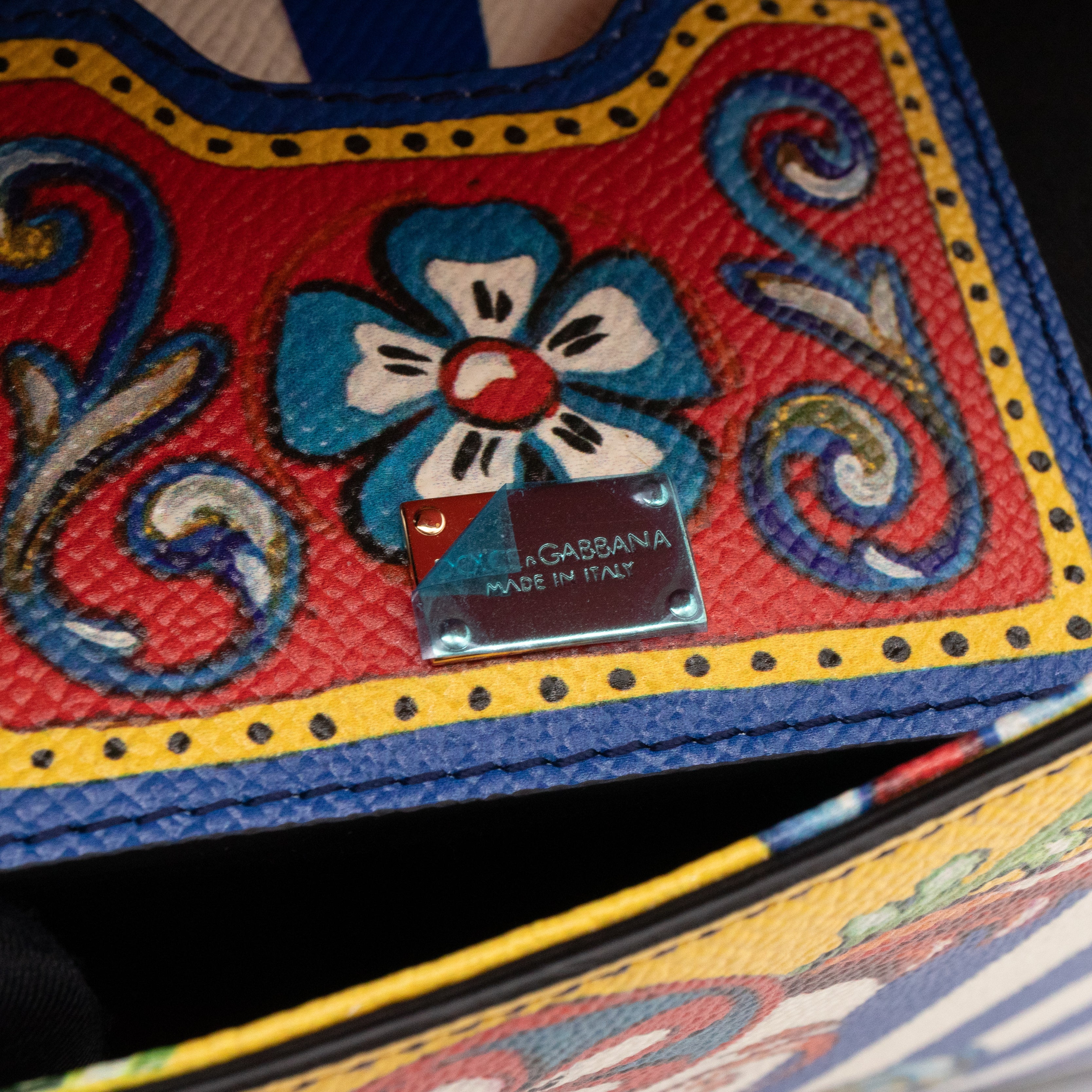 Sicily Medium Teatro Dei Pupi Print Leather