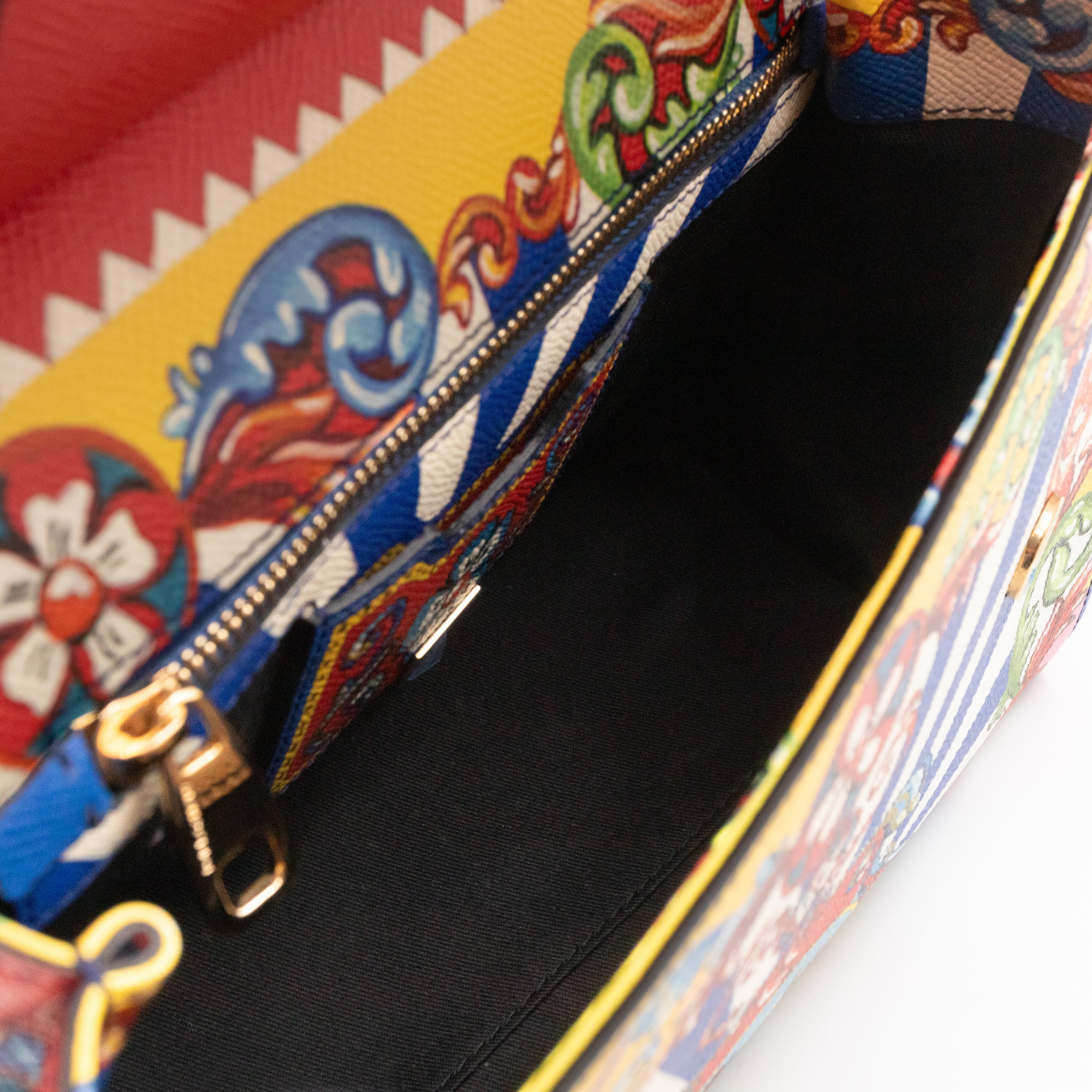 Sicily Medium Teatro Dei Pupi Print Leather