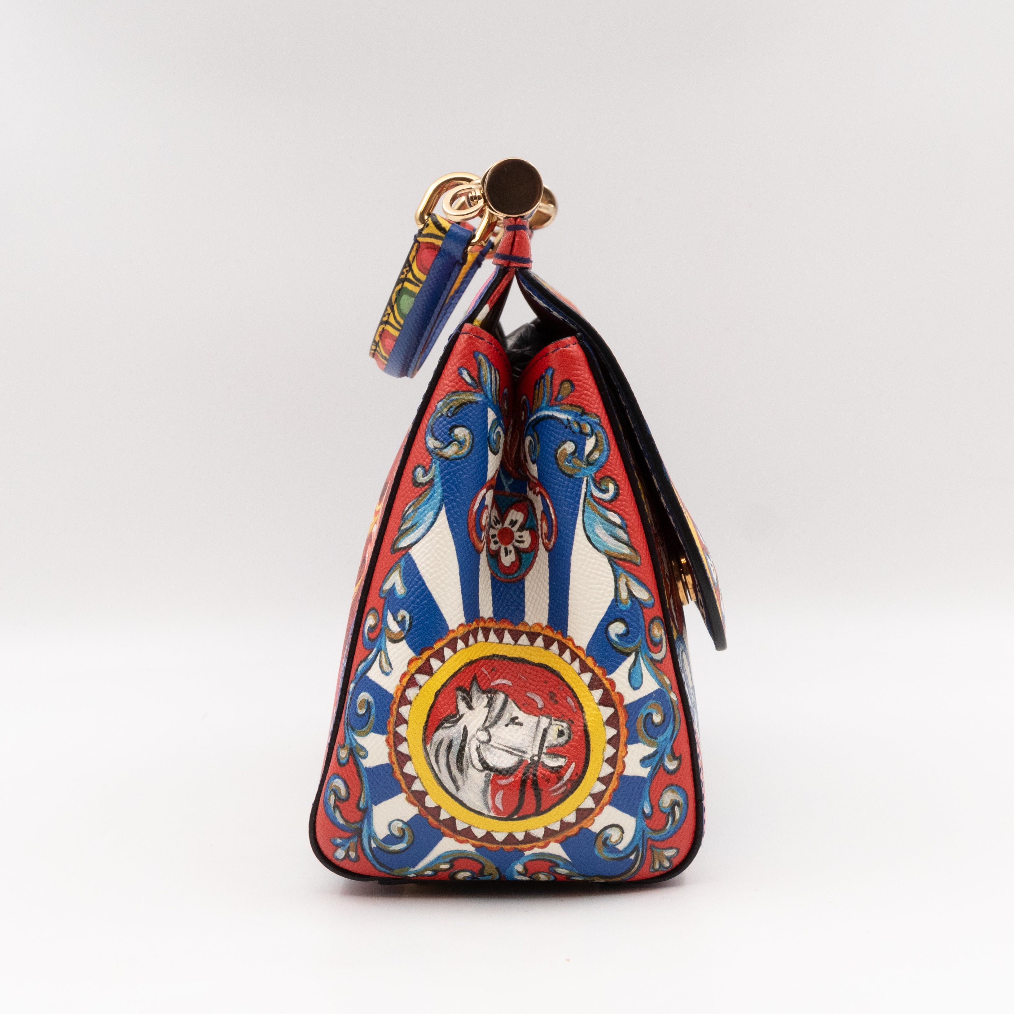 Sicily Medium Teatro Dei Pupi Print Leather
