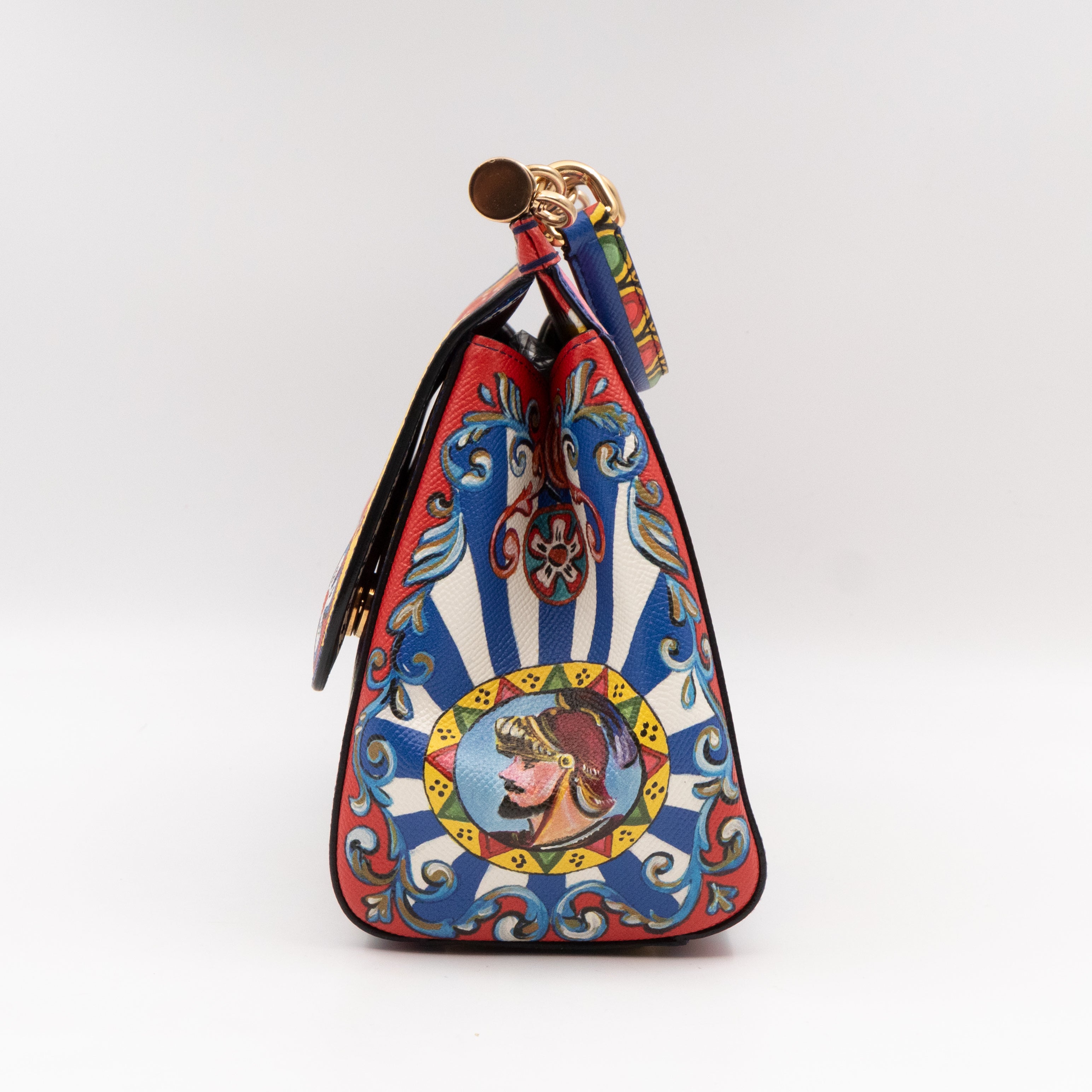 Sicily Medium Teatro Dei Pupi Print Leather