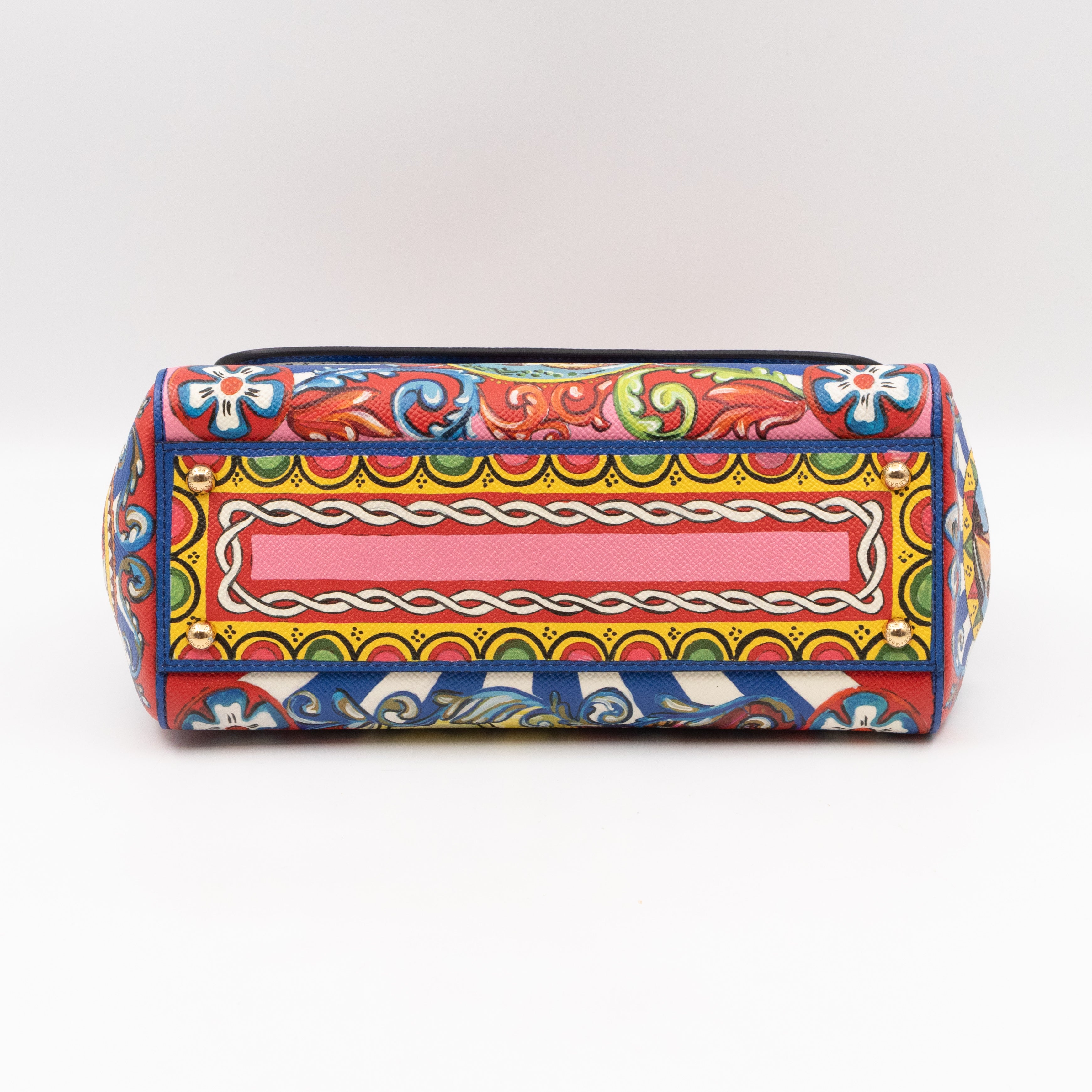 Sicily Medium Teatro Dei Pupi Print Leather