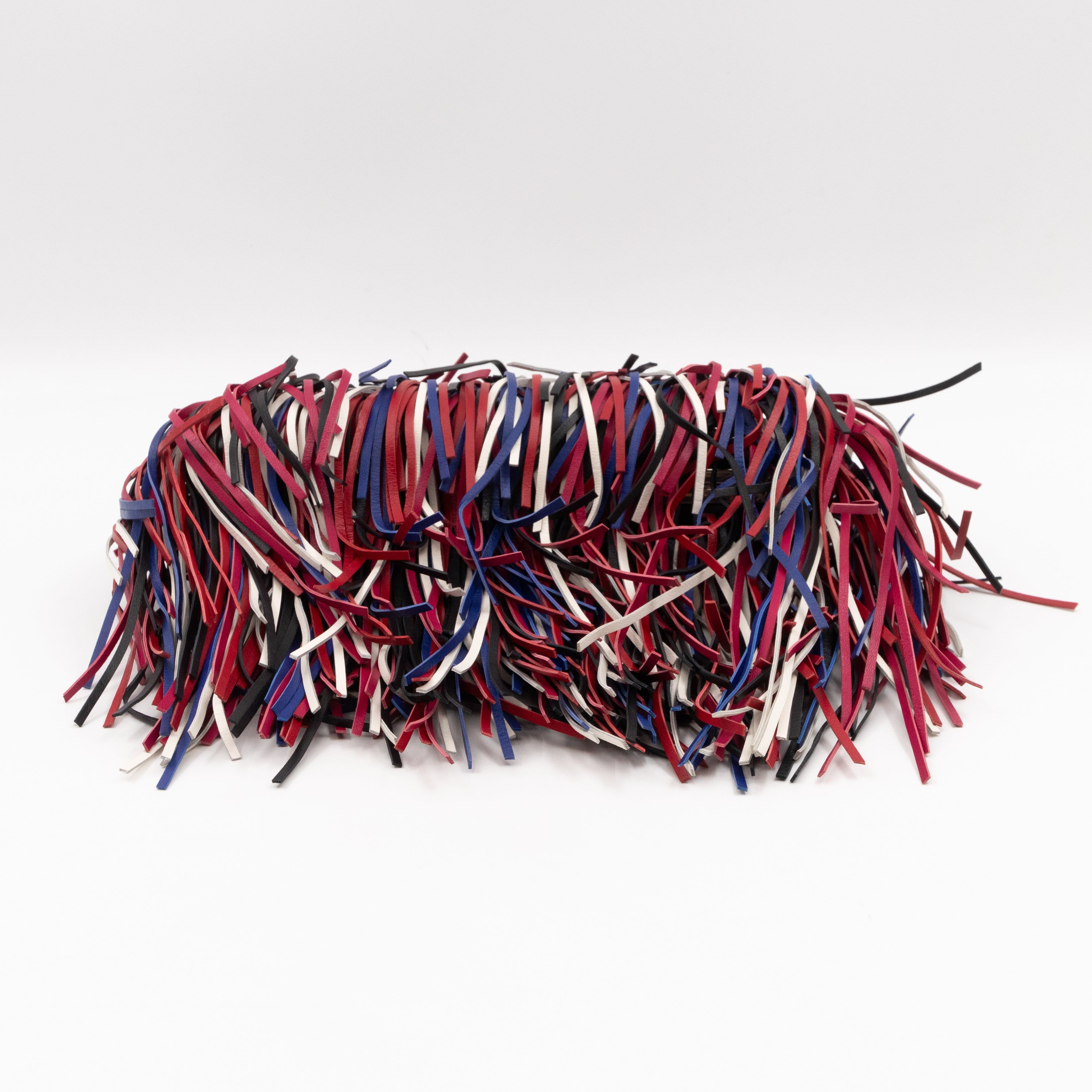 Long Skull Knuckle Clutch Fringed Four-ring