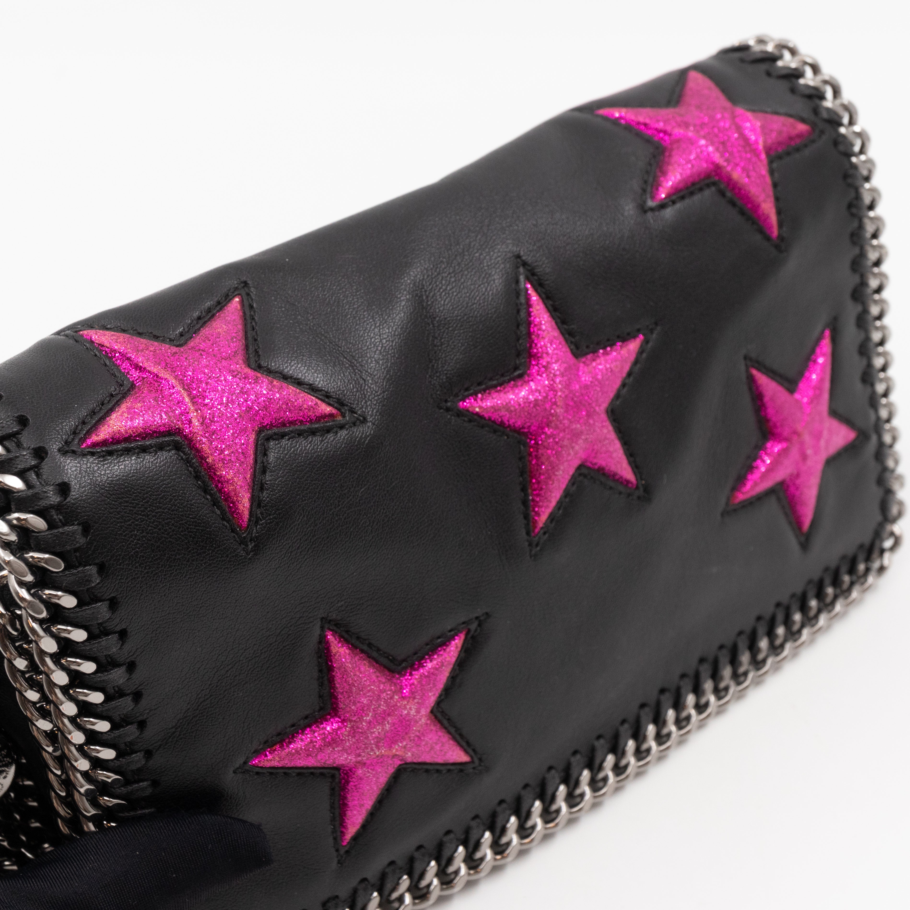 Falabella Small Crossbody Purple Stars Black