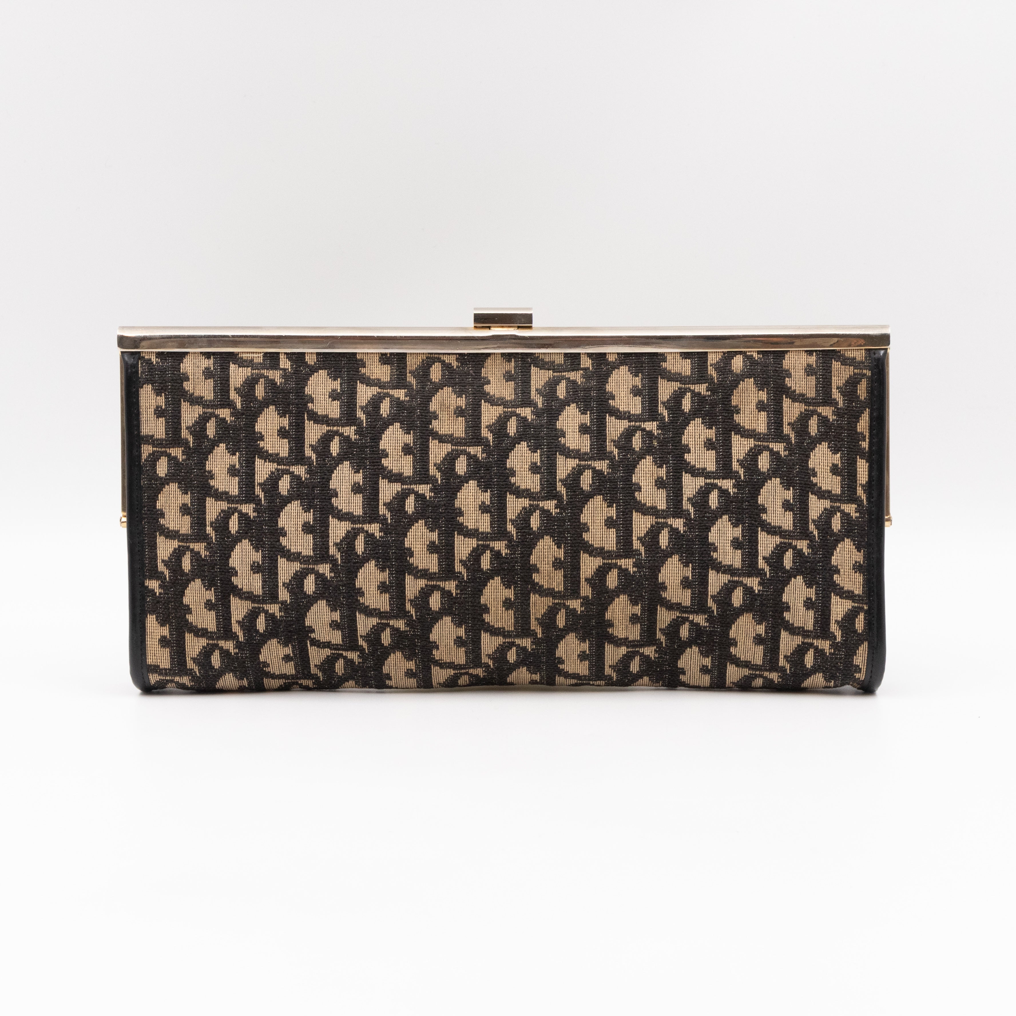 Vintage Clutch Black Dior Oblique Jacquard