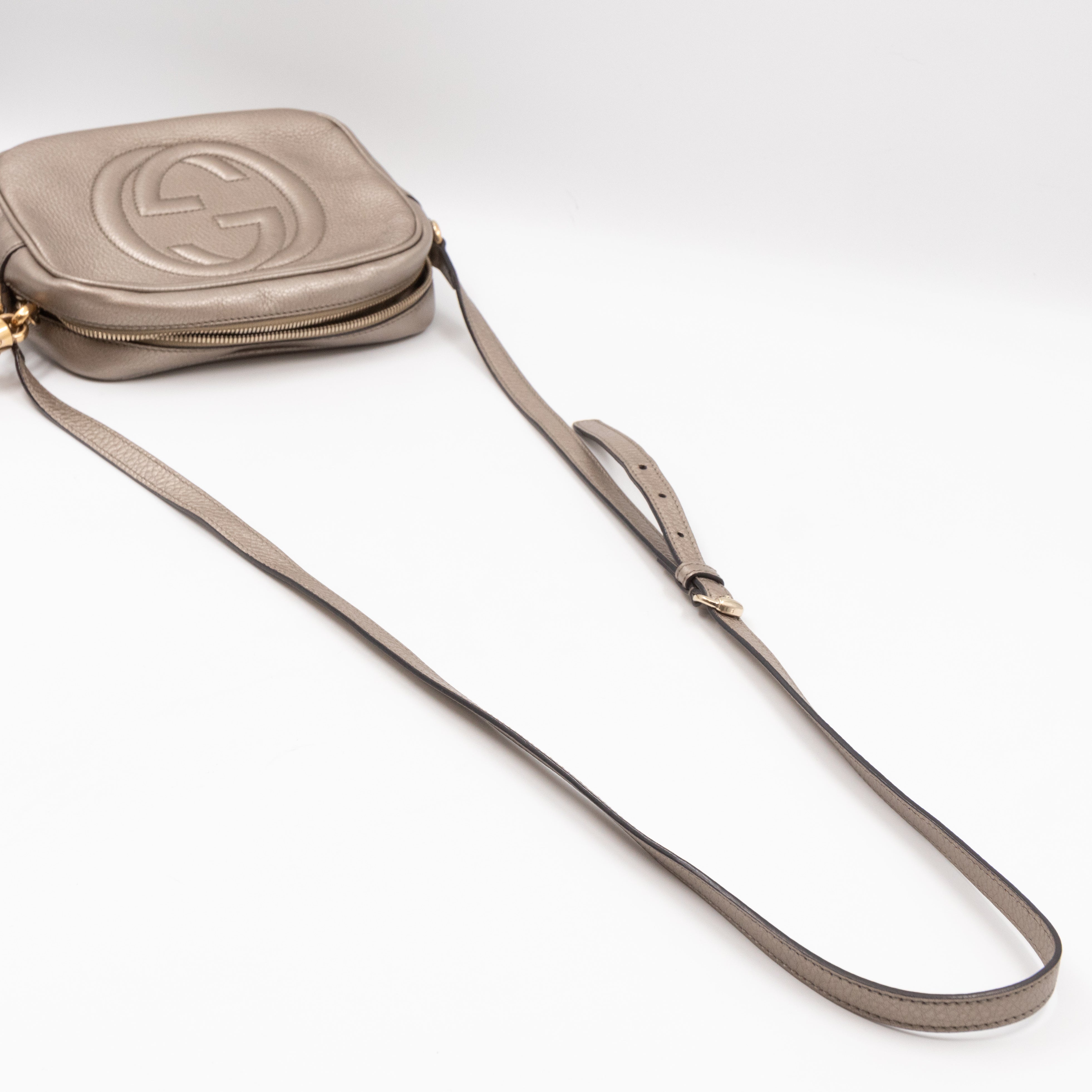 Disco Soho Champagne Metallic Leather