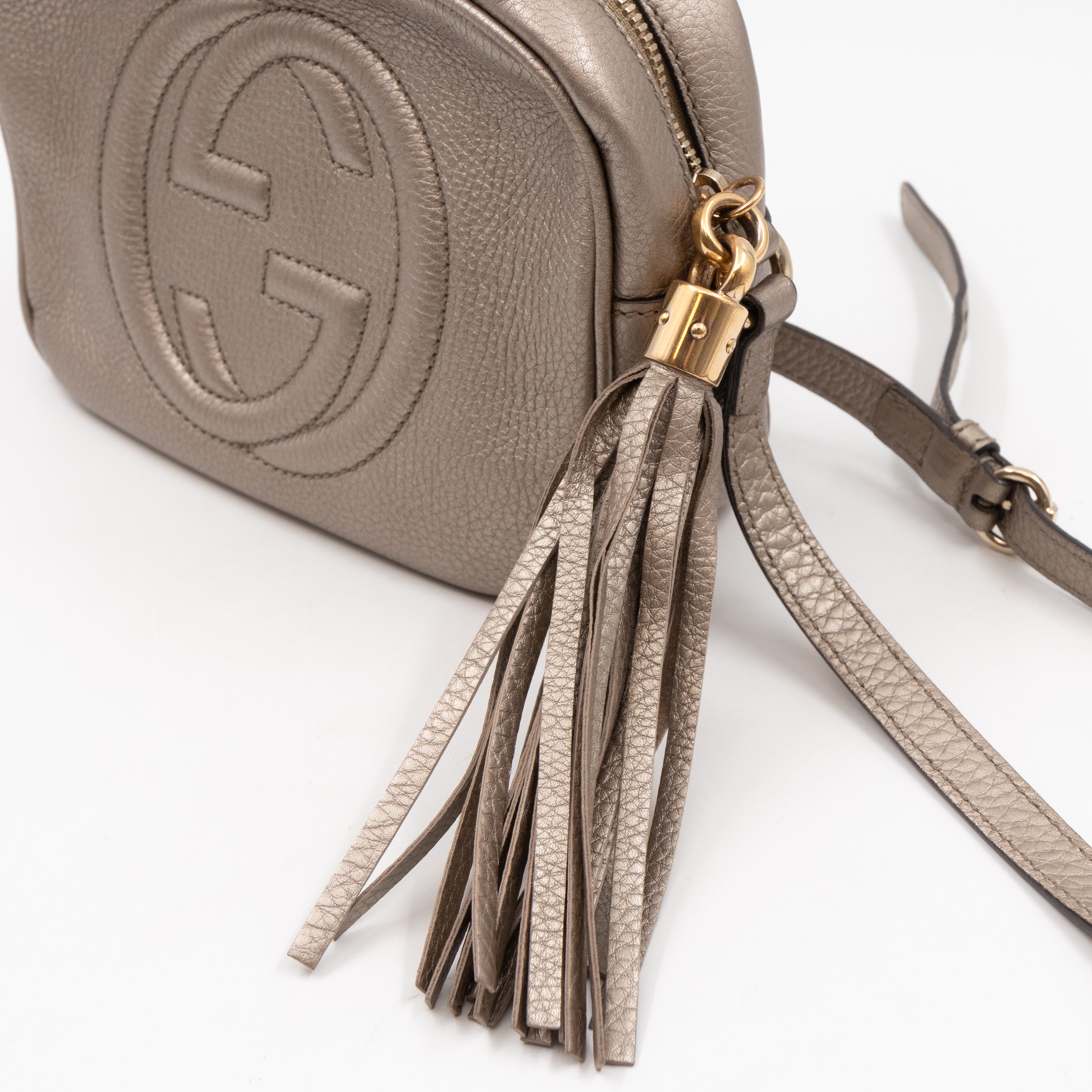 Disco Soho Champagne Metallic Leather