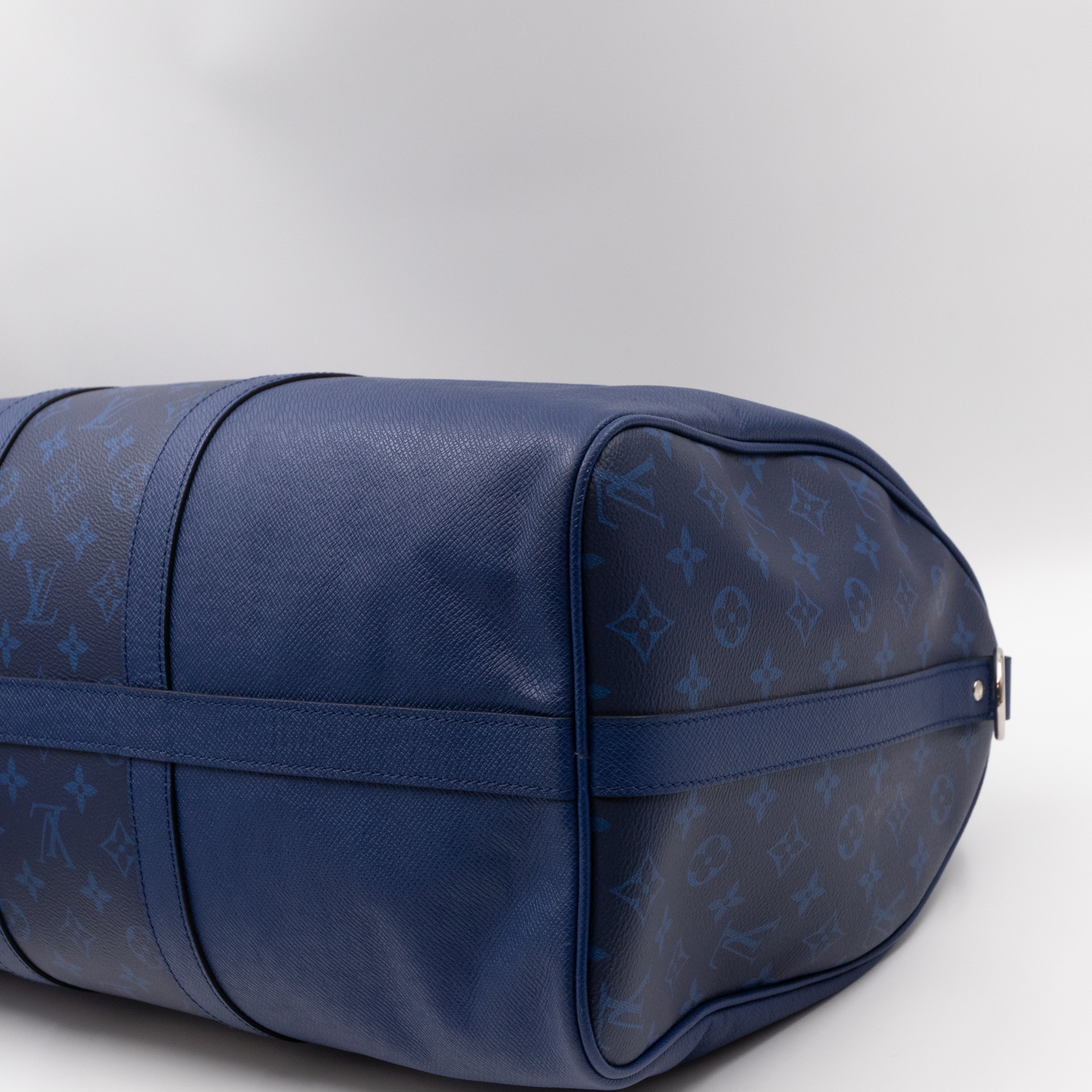 Keepall 50 Bandouliere Pacific Blue Taigarama Leather