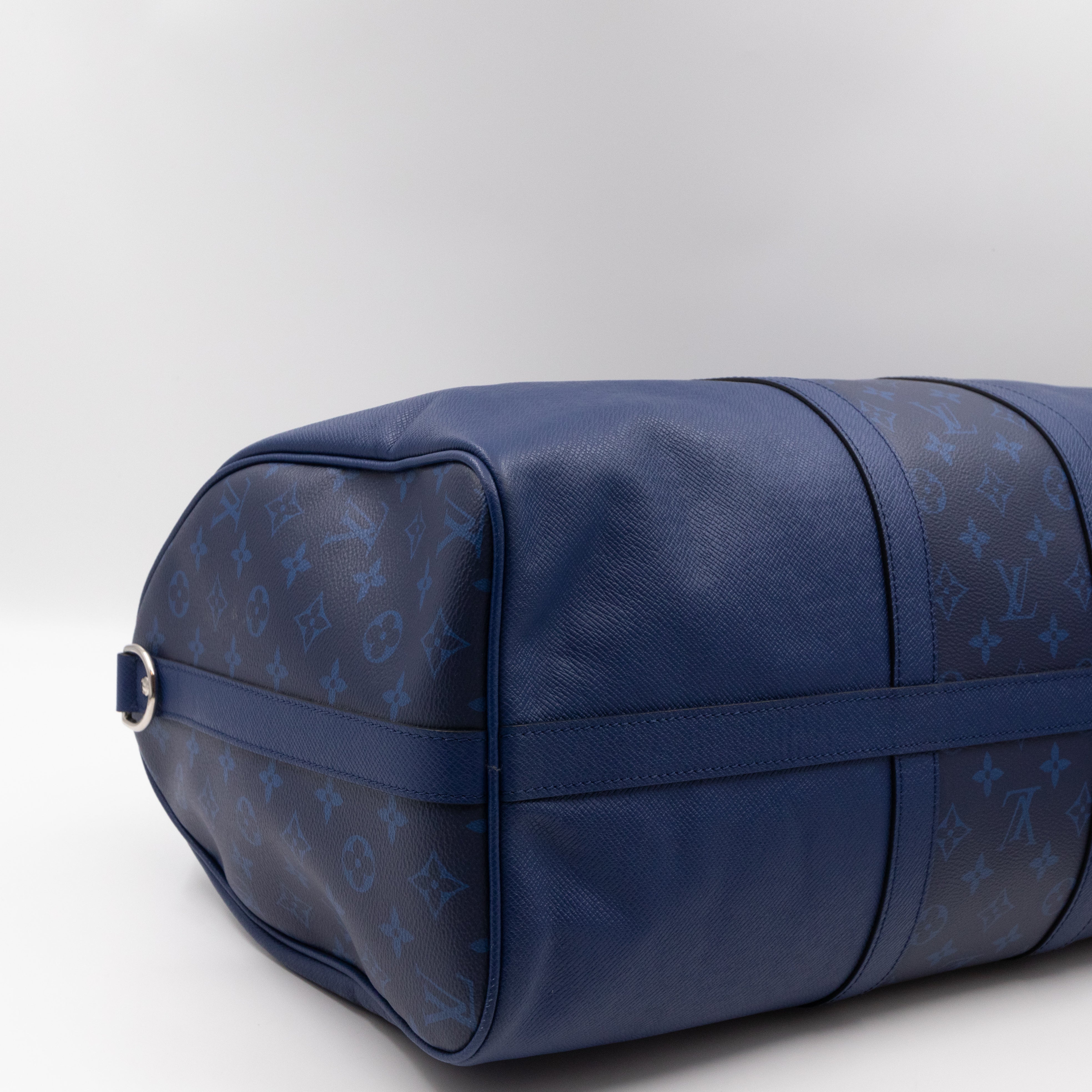 Keepall 50 Bandouliere Pacific Blue Taigarama Leather