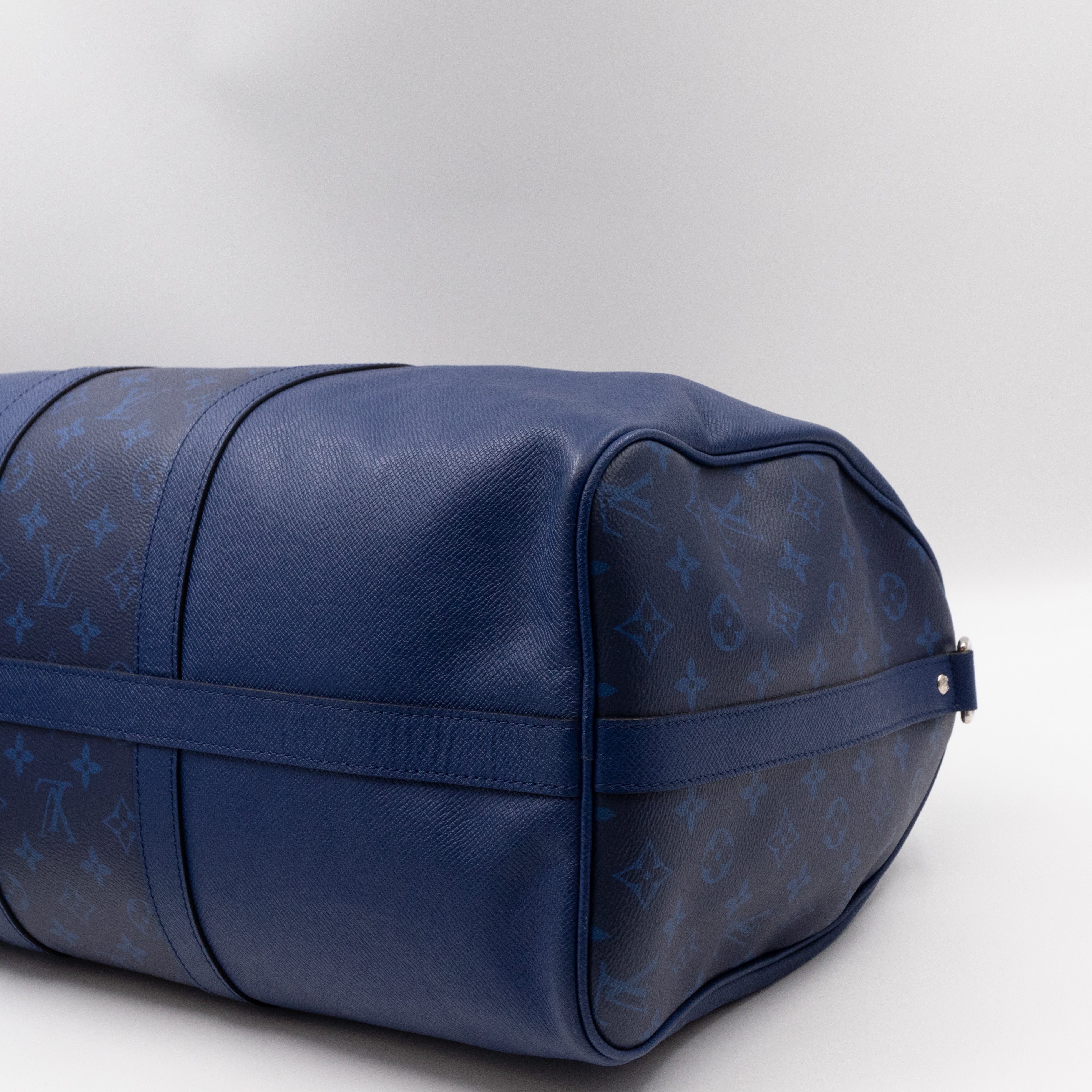 Keepall 50 Bandouliere Pacific Blue Taigarama Leather
